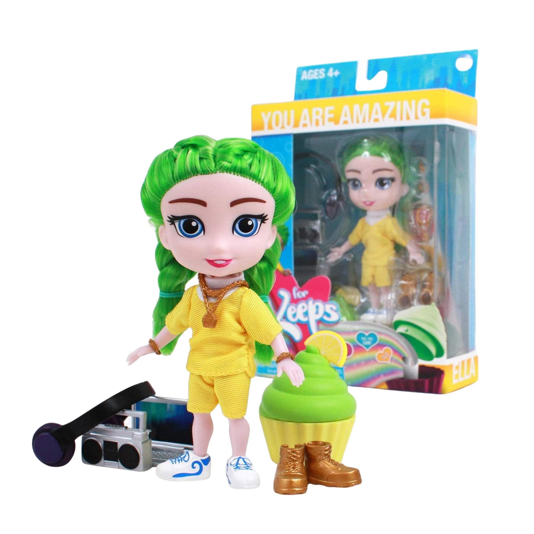 For Keeps 5 Inch Fashion Doll | Ella Girl with Cupcake Keepsake