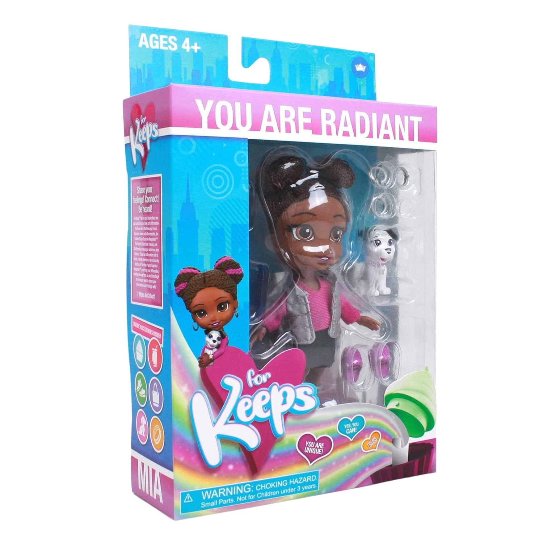 For Keeps 5 Inch Fashion Doll | Mia Girl with Cupcake Keepsake