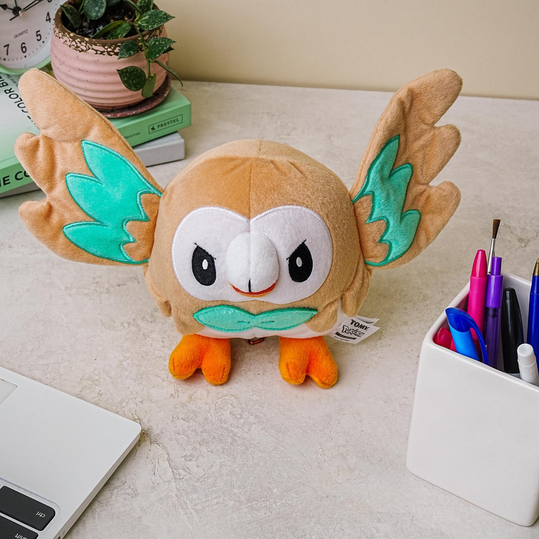 Pokemon 8 Inch Collector Plush | Rowlet (Open Wings)
