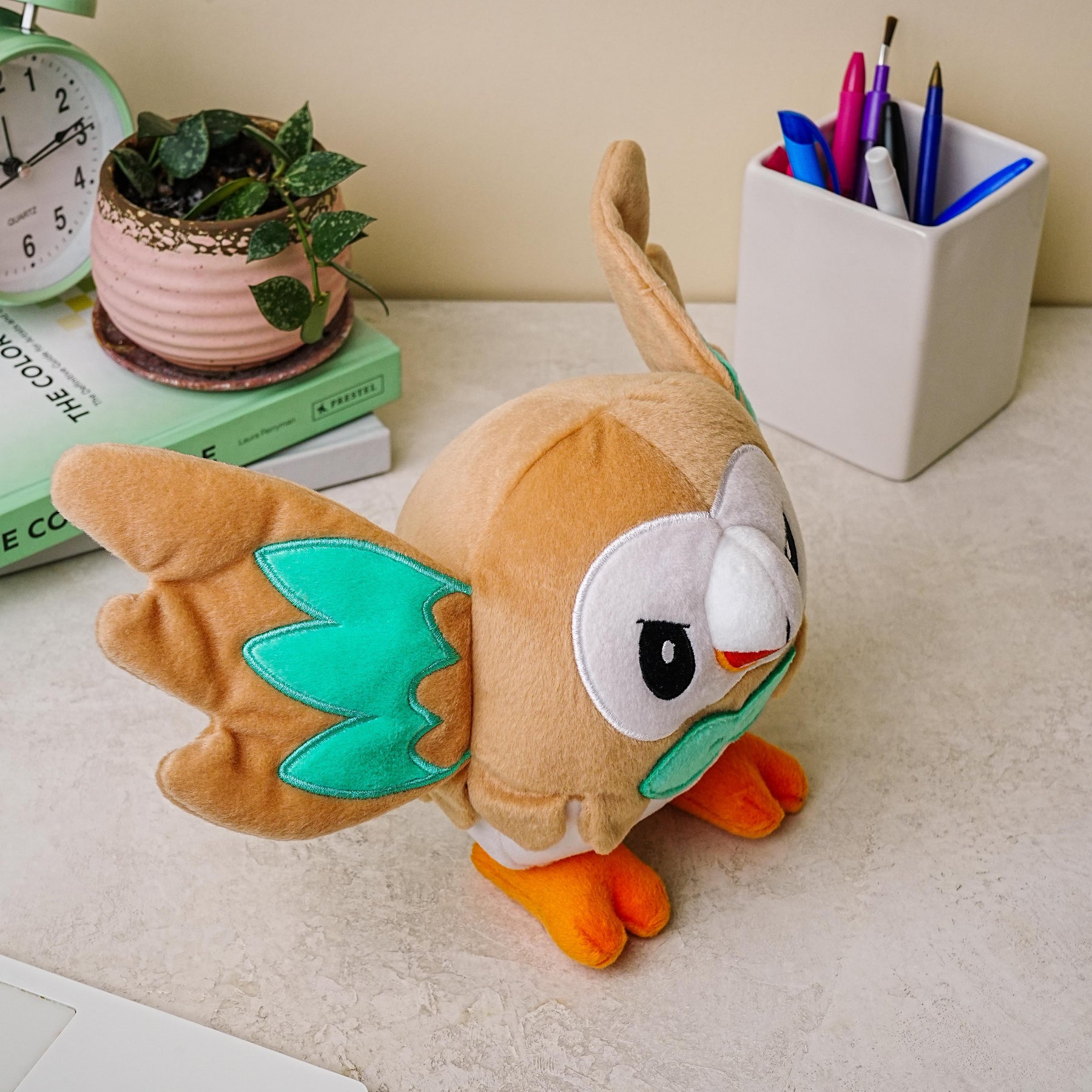Pokemon 8 Inch Collector Plush | Rowlet (Open Wings)