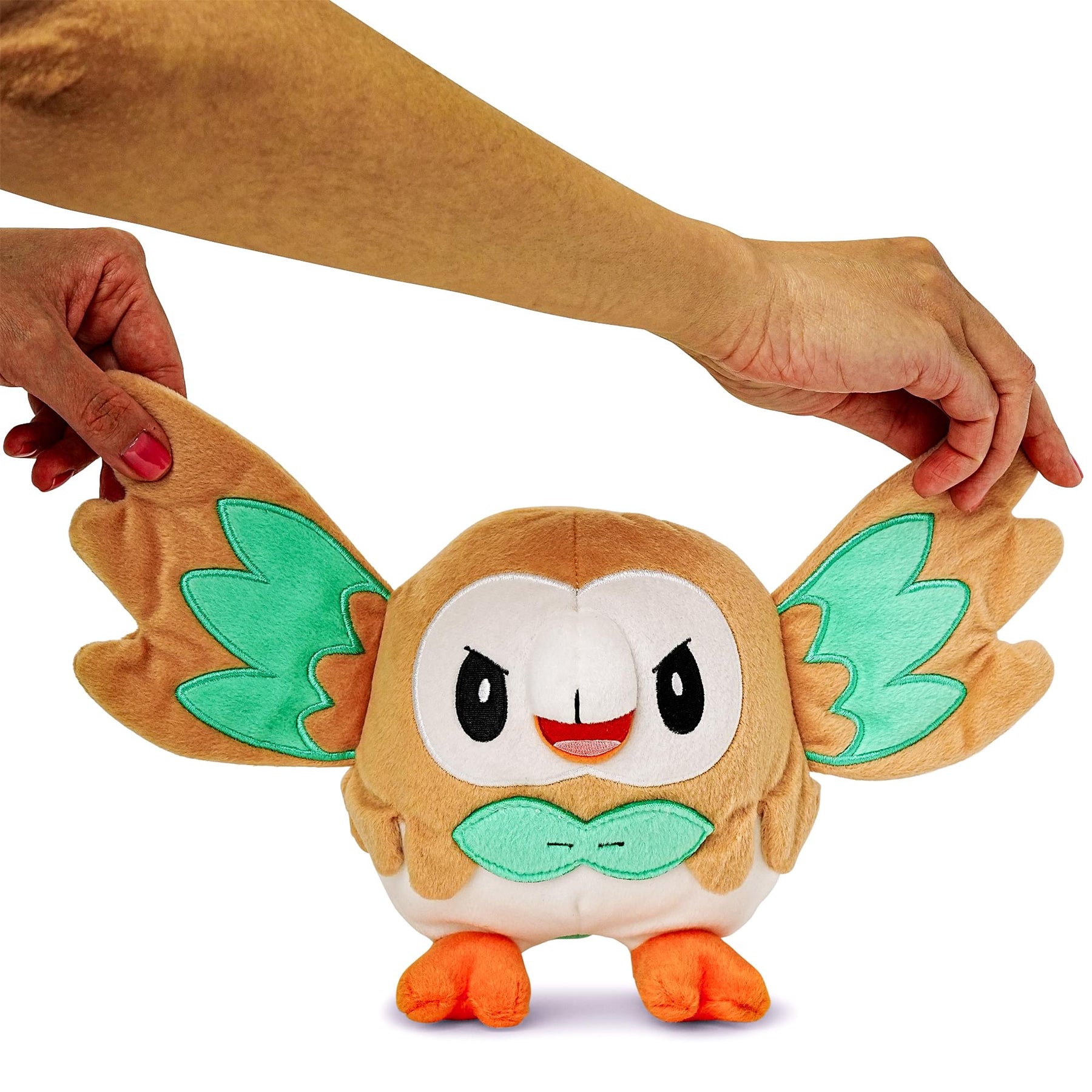 Pokemon 8 Inch Collector Plush | Rowlet (Open Wings)