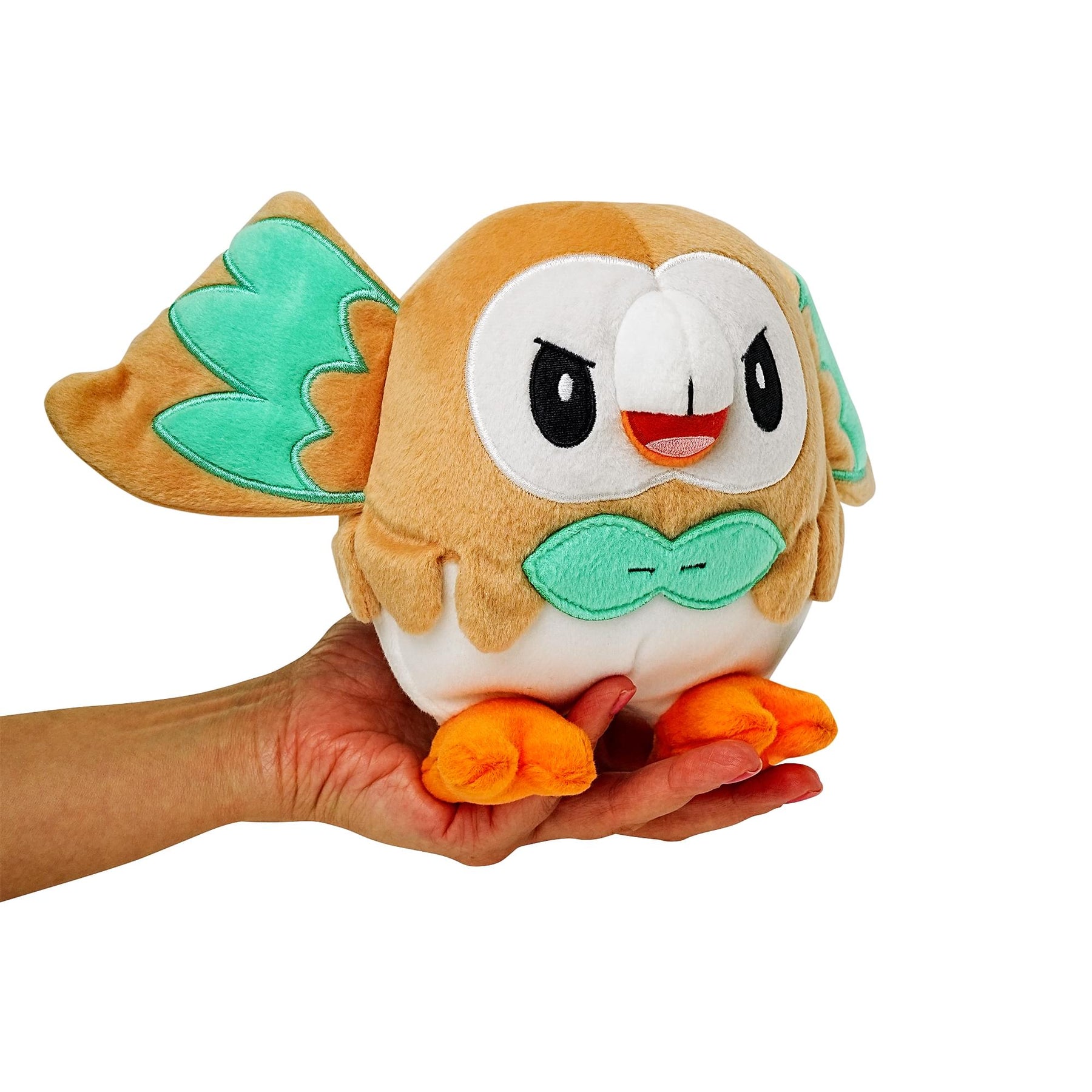 Pokemon 8 Inch Collector Plush | Rowlet (Open Wings)