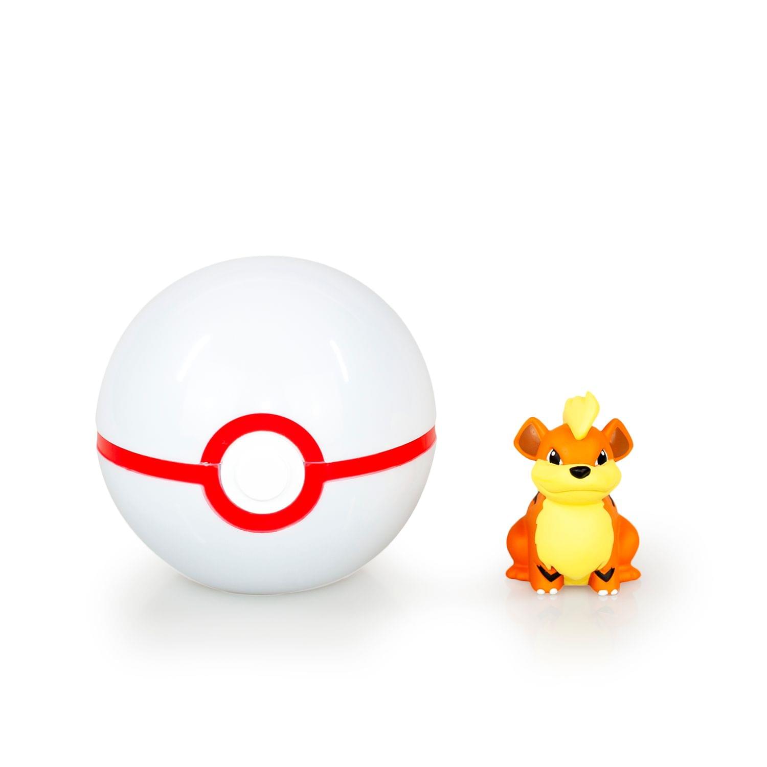 Pokémon Clip 'N' Carry Poké Ball & Growlithe Set Includes Ball & 2