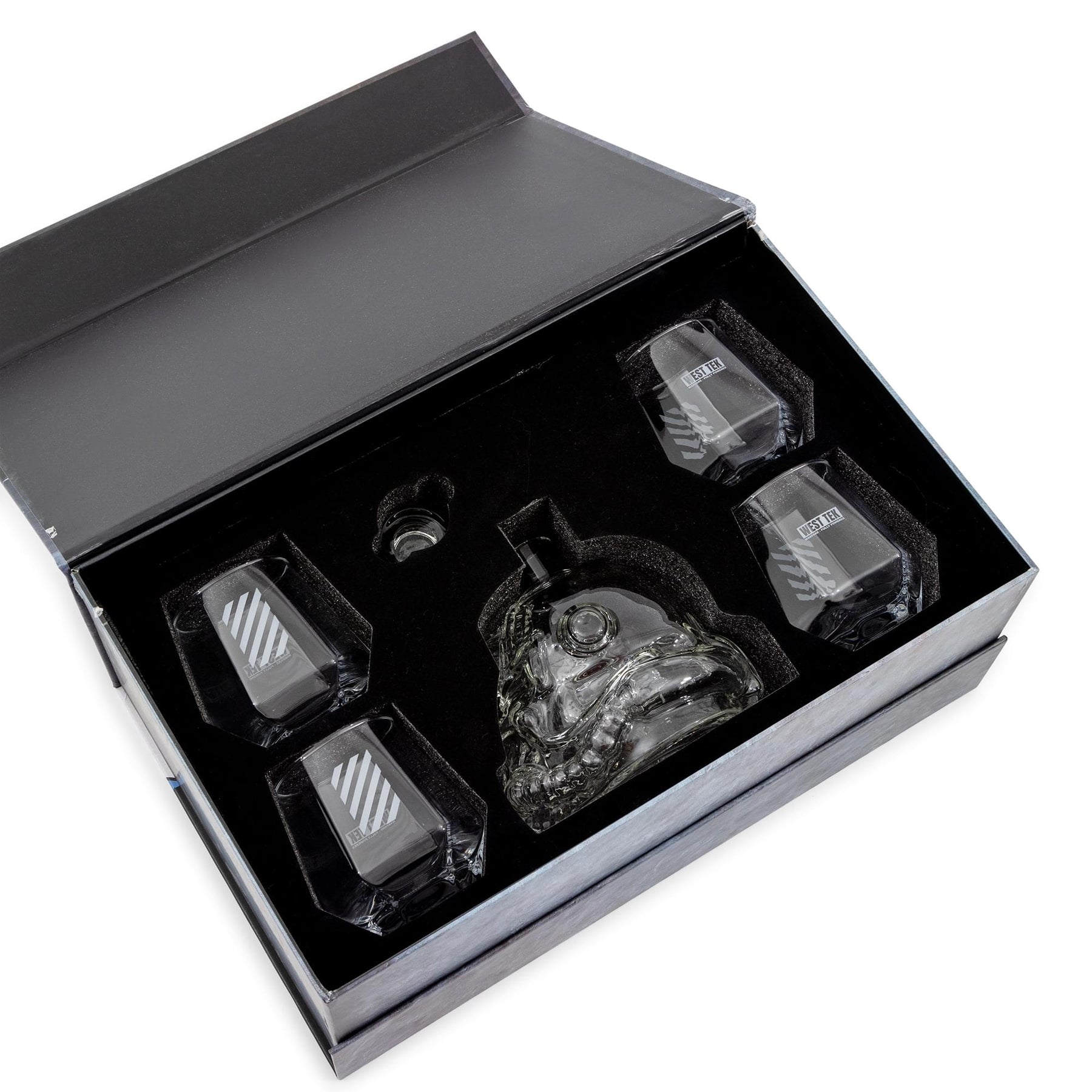 Fallout Brotherhood of Steel 5-Piece Whiskey Decanter Set With Glasses