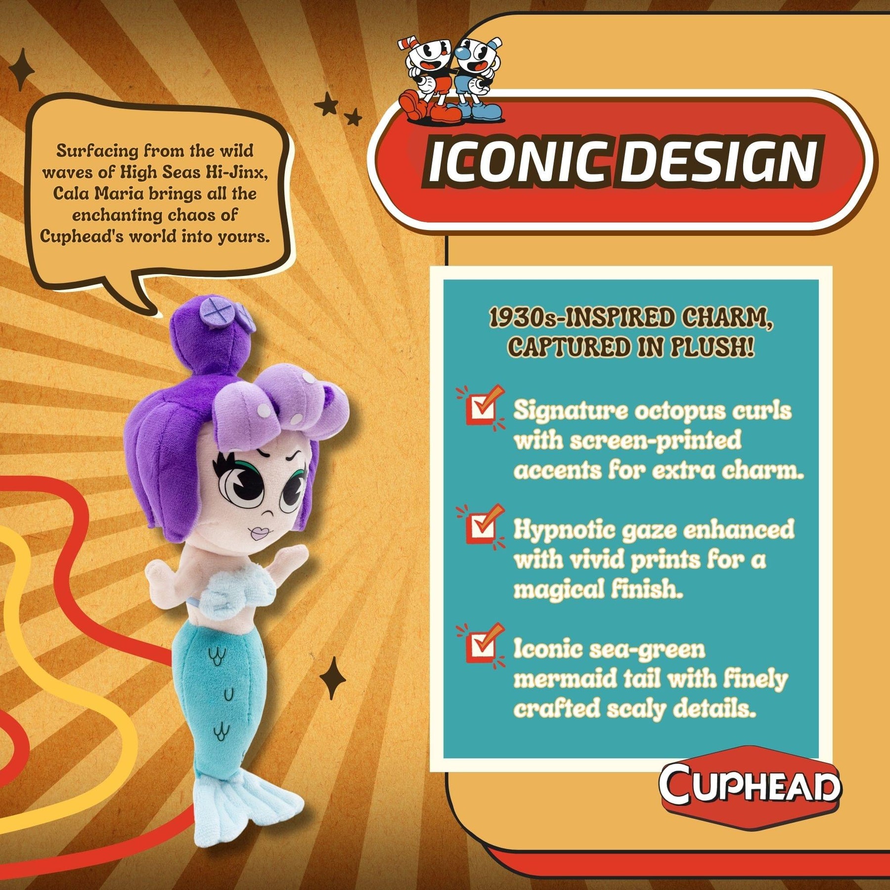 Cuphead Cala Maria 10-Inch Plush