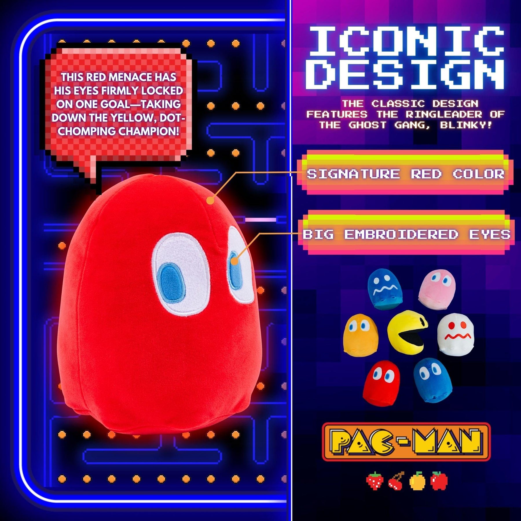 Pac-Man Blinky 7-Inch Plush