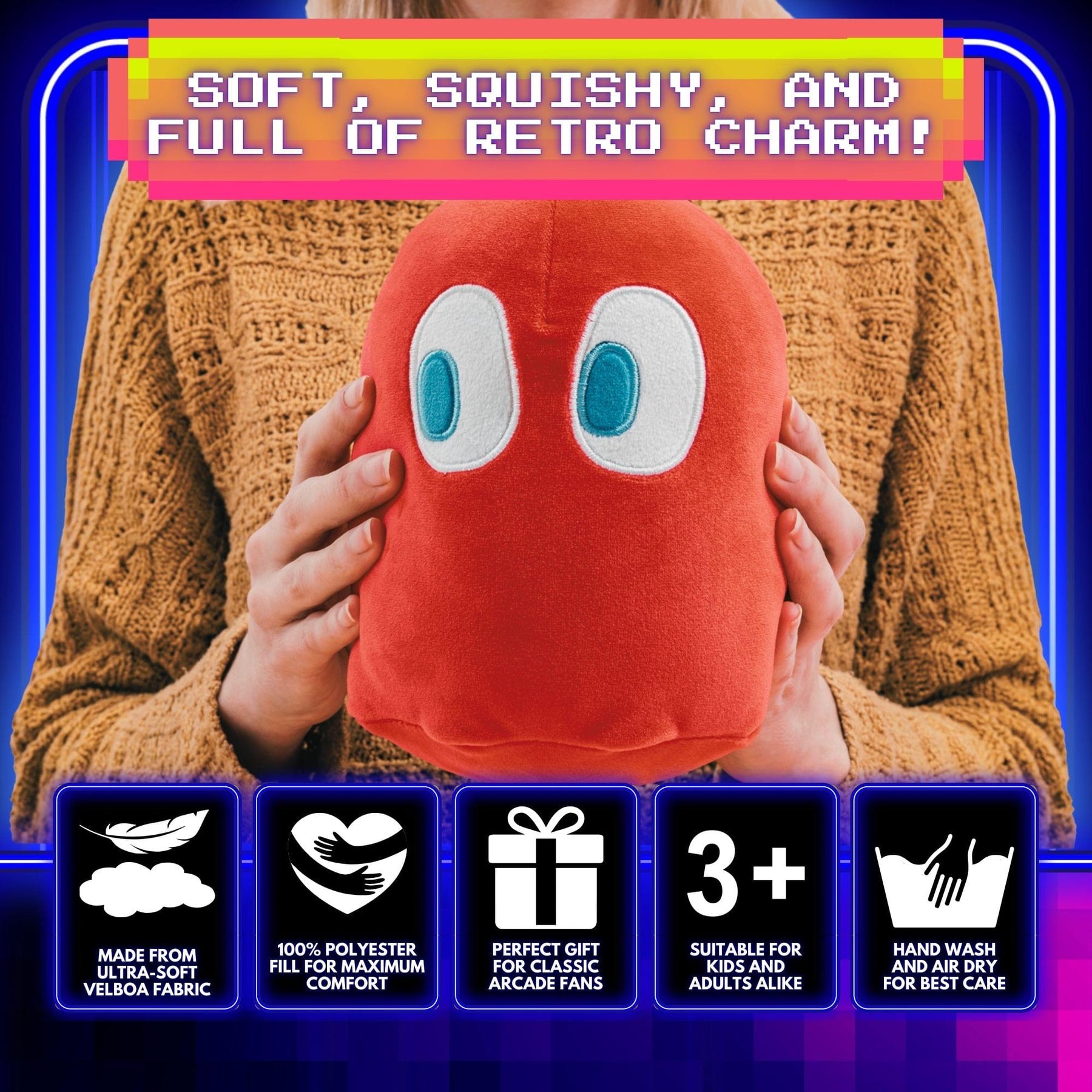 Pac-Man Blinky 7-Inch Plush