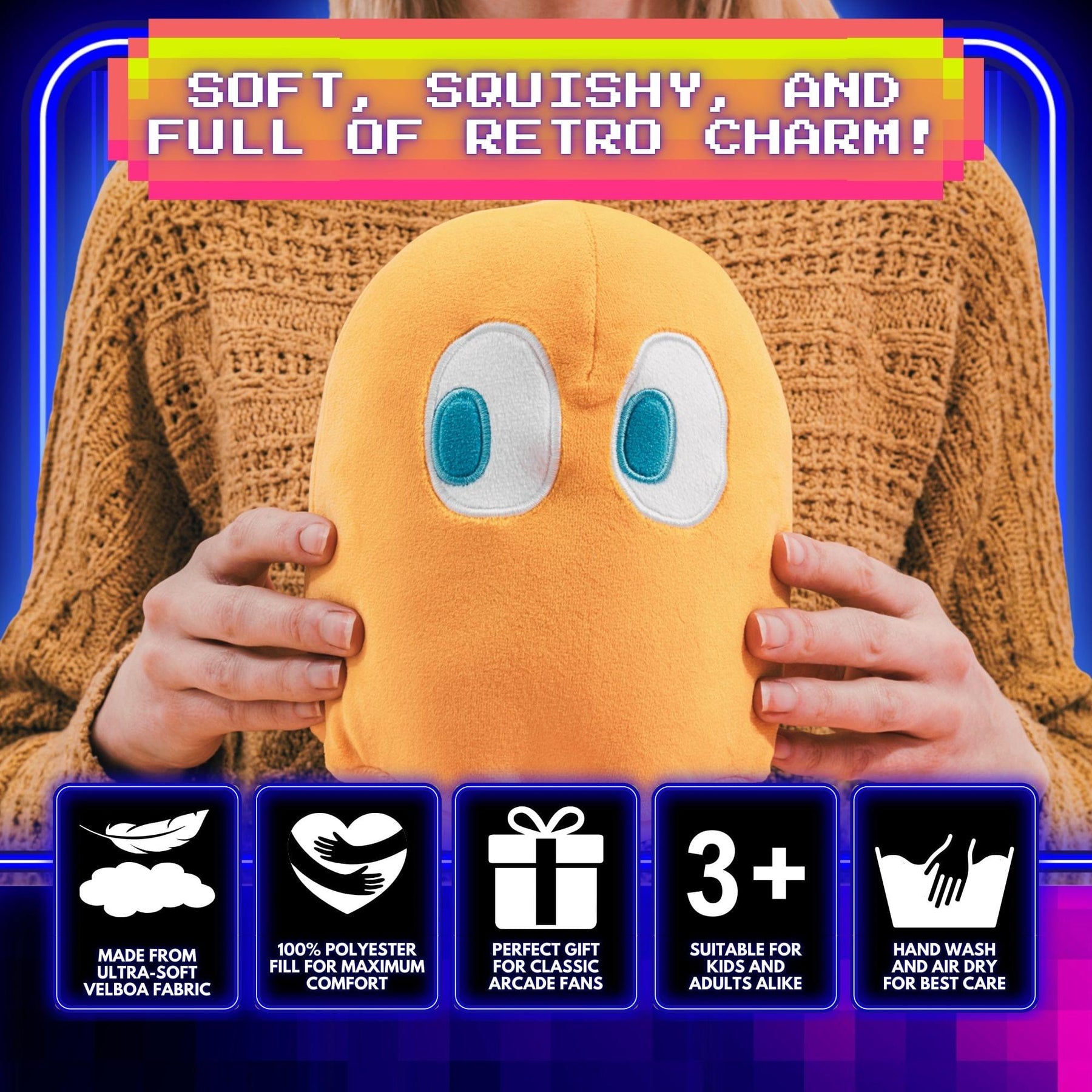 Pac-Man Clyde 7-Inch Plush