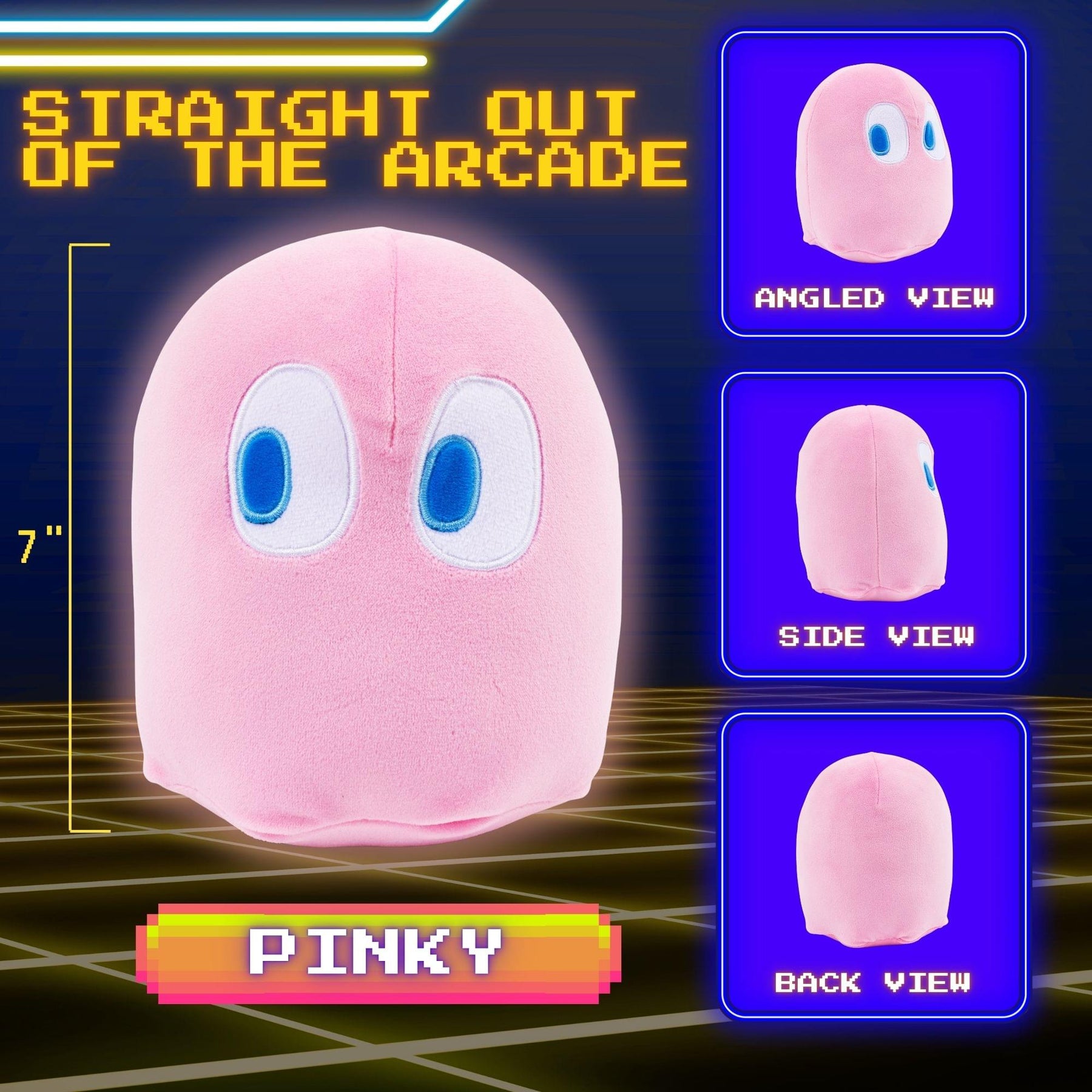 Pac-Man Pinky 7-Inch Plush