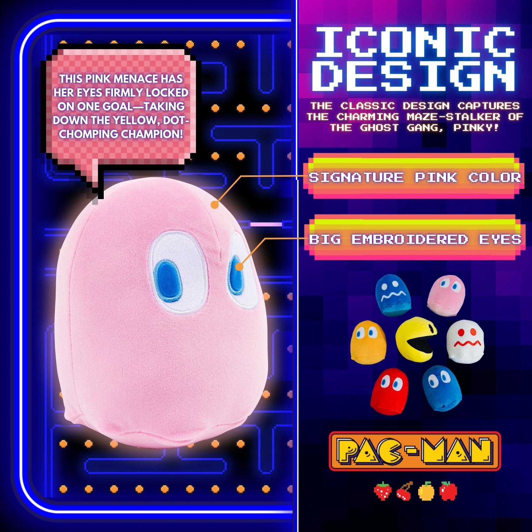 Pac-Man Pinky 7-Inch Plush