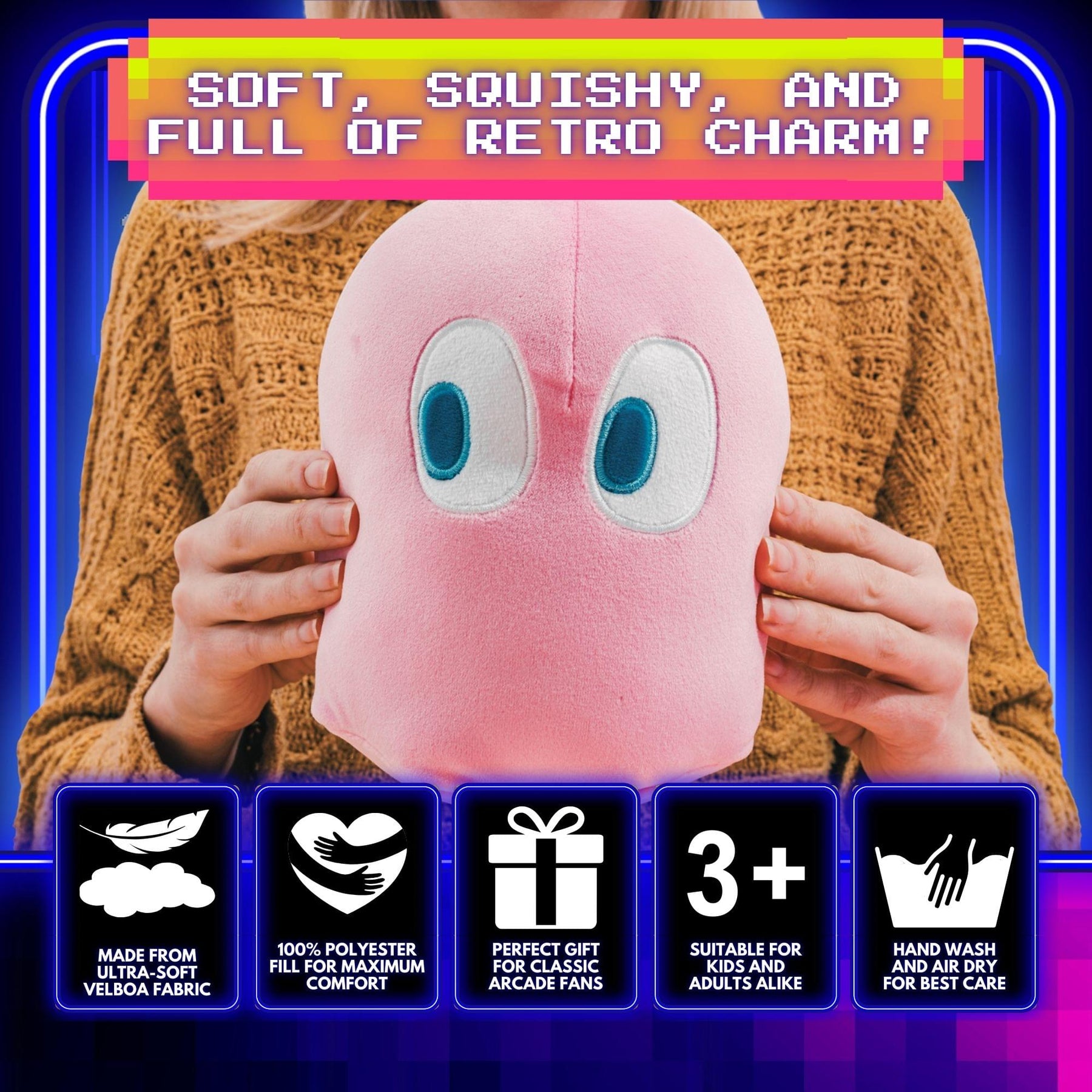 Pac-Man Pinky 7-Inch Plush