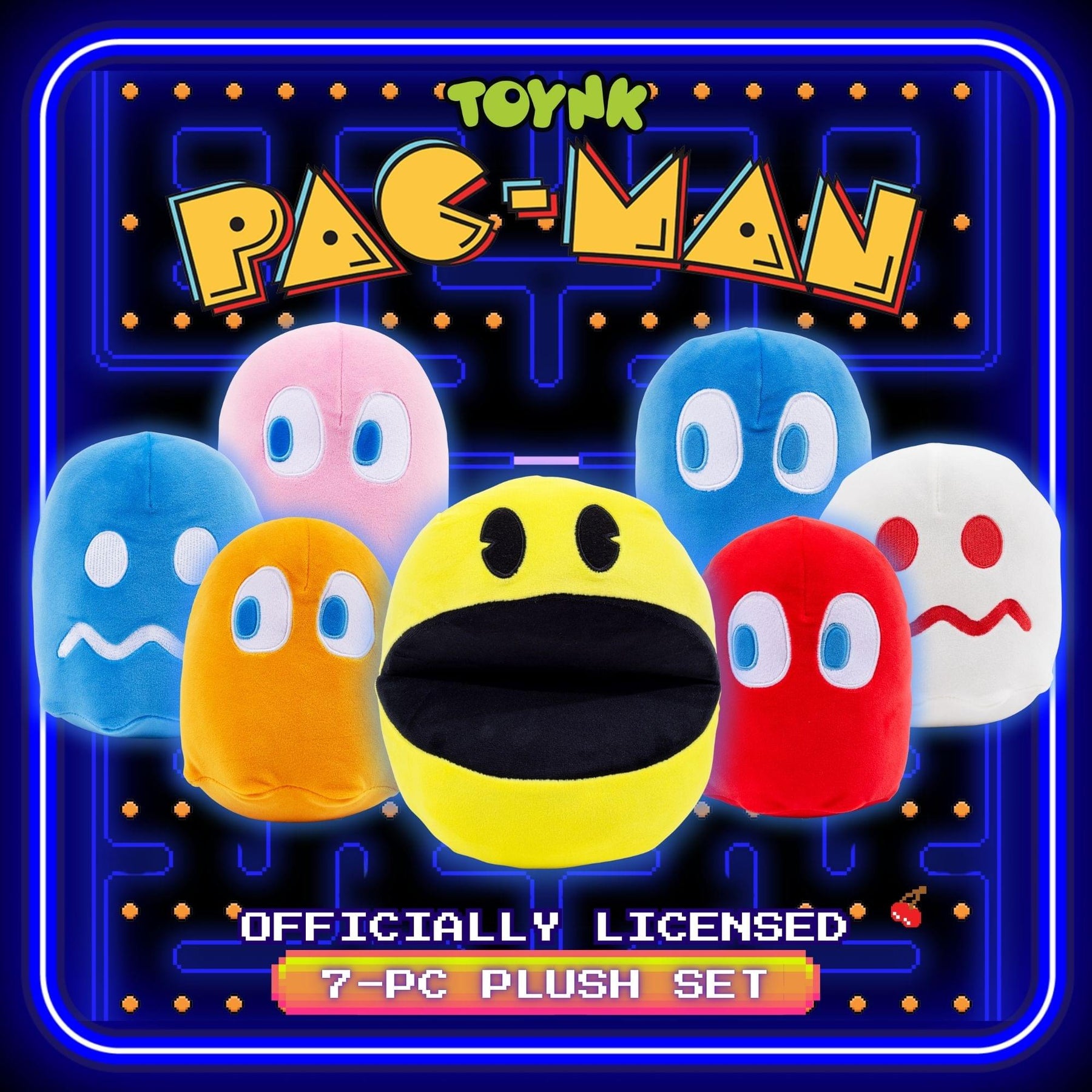 Pac-Man 7-Inch Collector Plush Set of 7