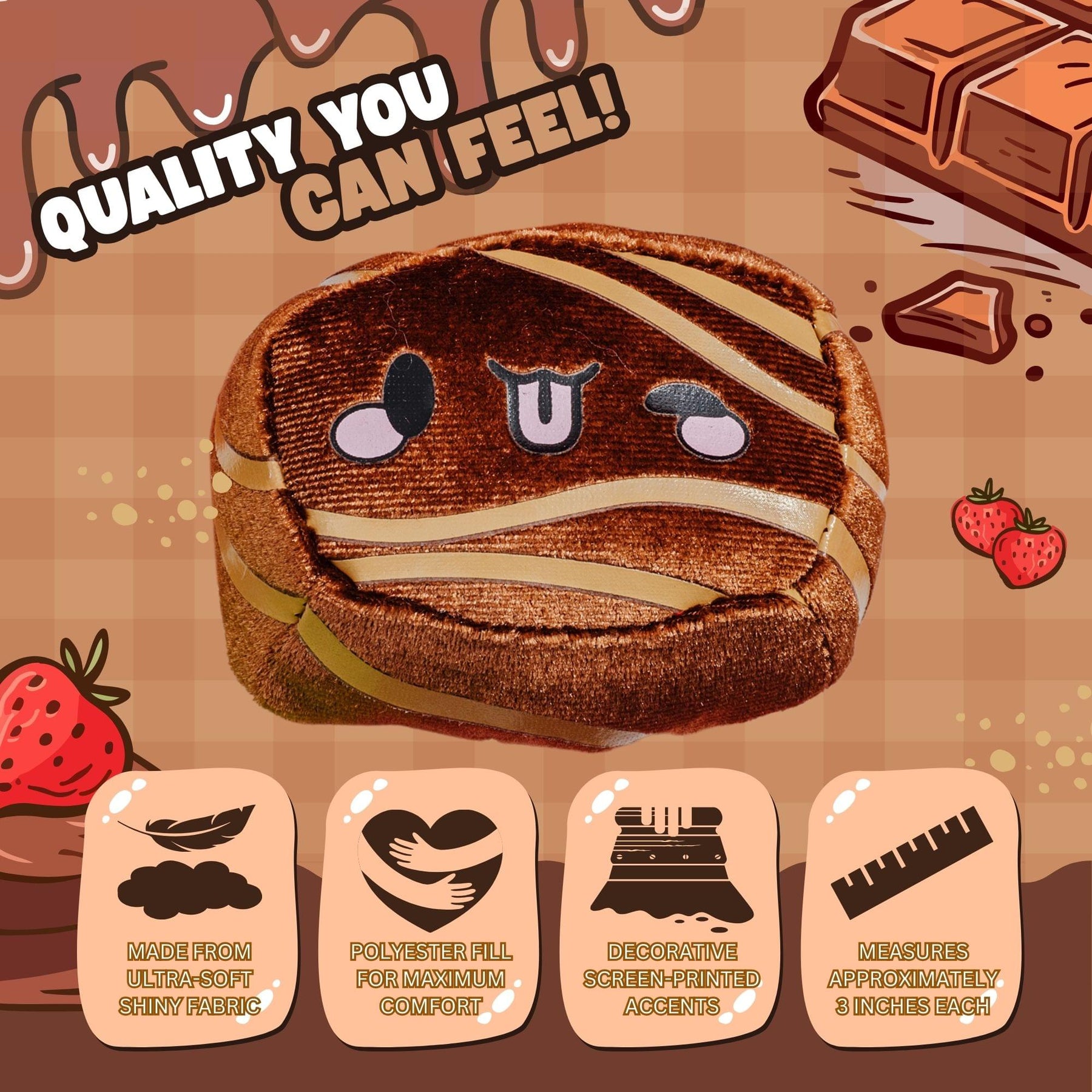 MochiOshis 6-Piece Box Of Chocolates Plush With Storage Tin
