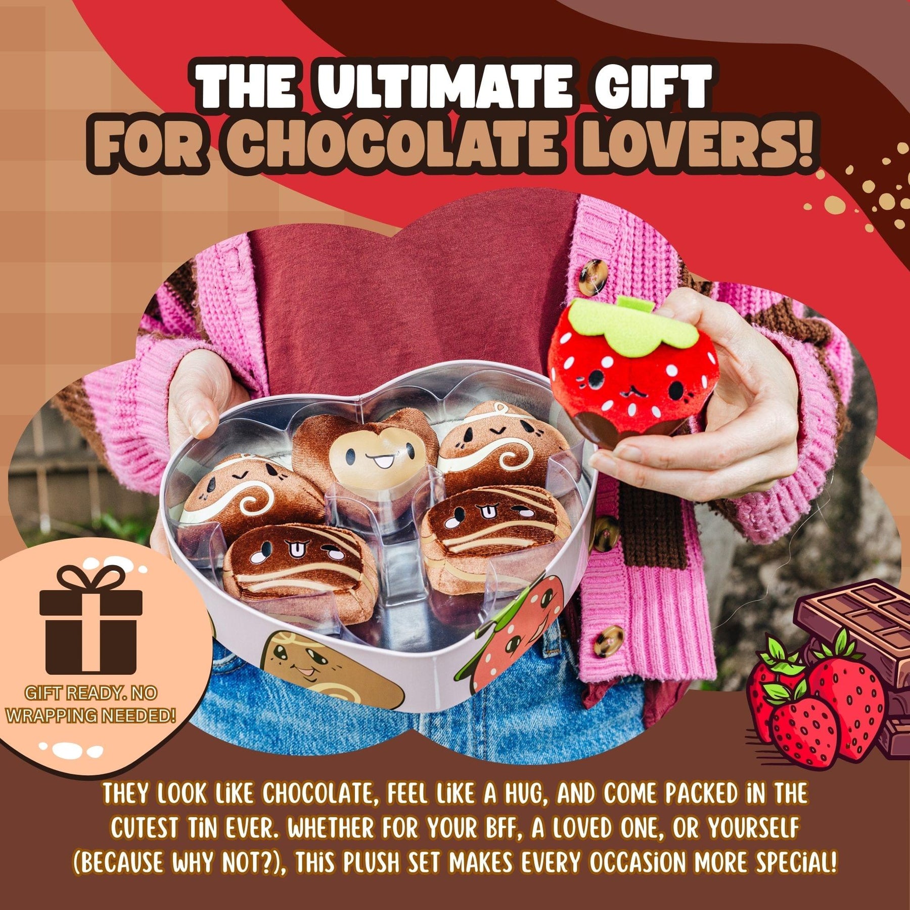 MochiOshis 6-Piece Box Of Chocolates Plush With Storage Tin