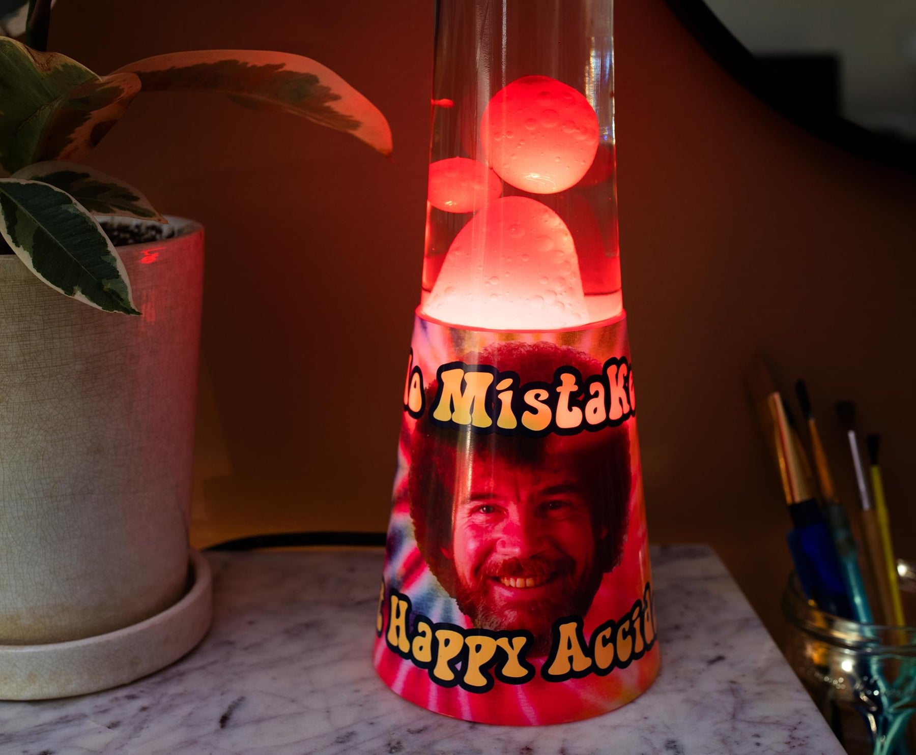 Bob Ross Tie-Dye Motion Mood Light | 16 Inches Tall