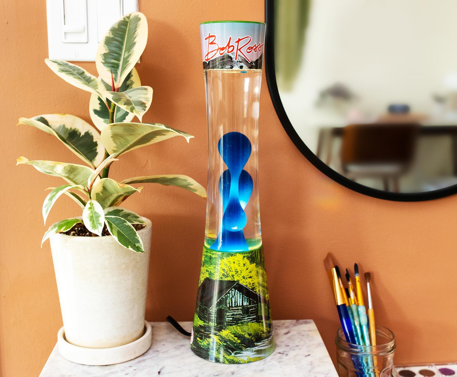 Bob Ross Mountain Retreat Motion Mood Light | 16 Inches