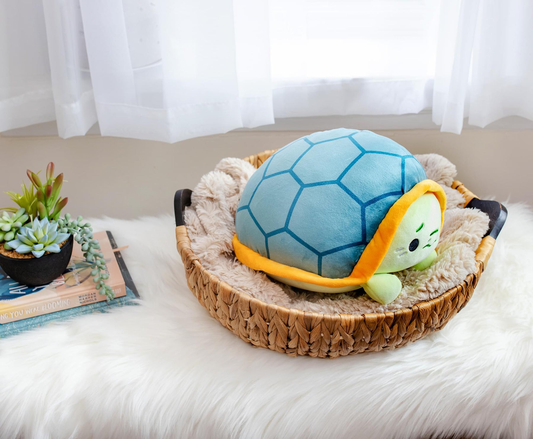 MochiOshis Turtle 12-Inch Character Plush Toy | Jinba Osoioshi