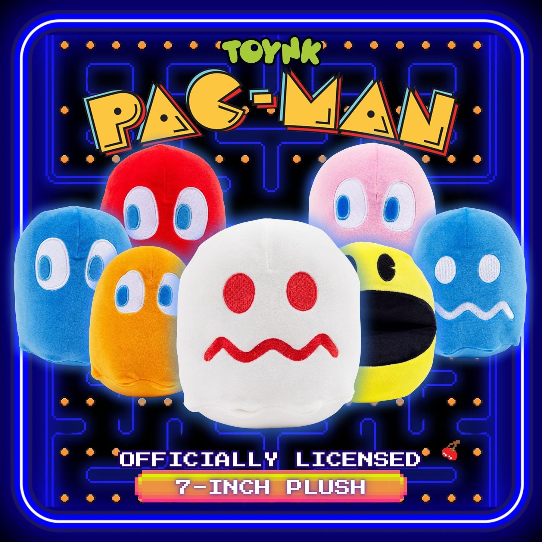 Pac-Man Vulnerable White Ghost 7-Inch Plush