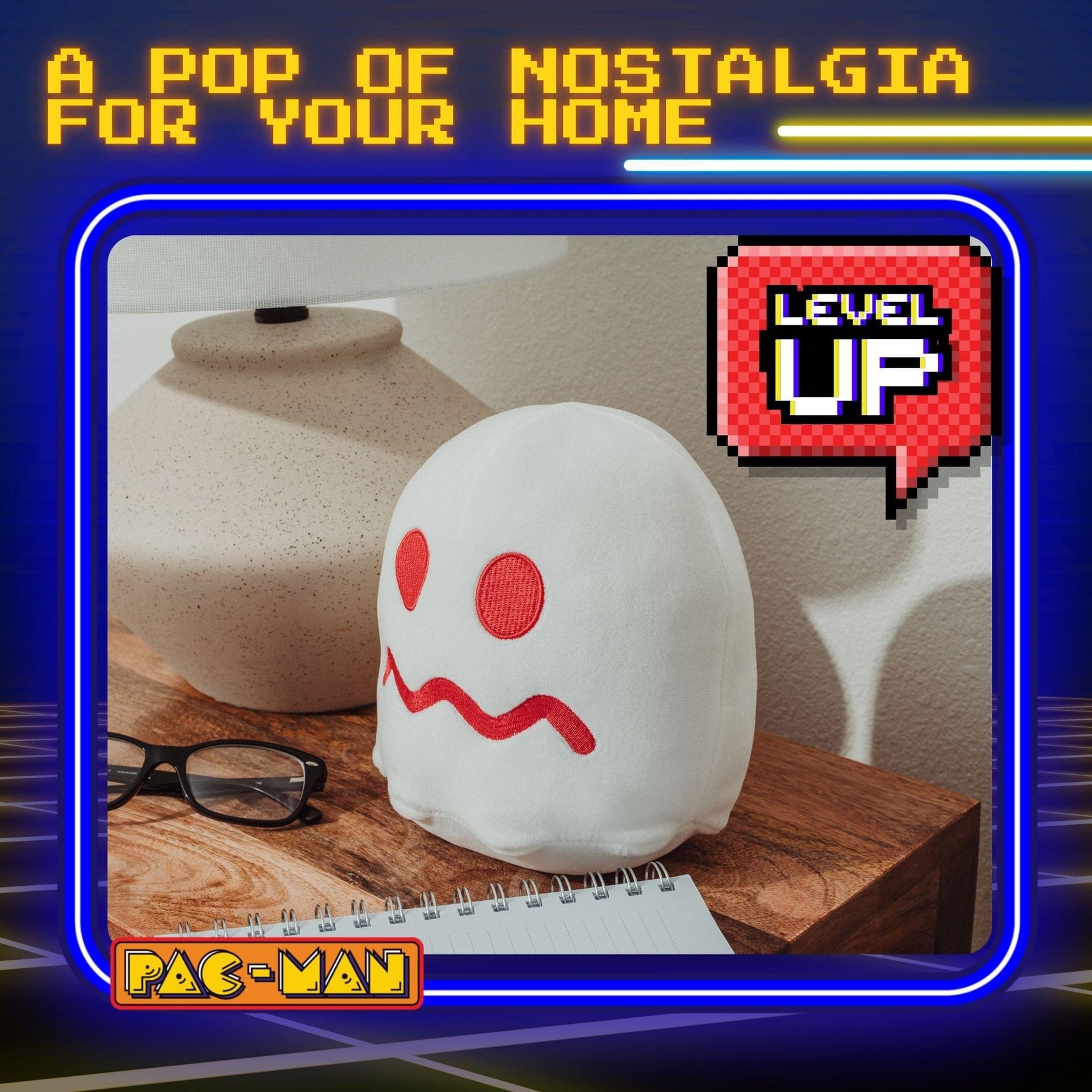 Pac-Man Vulnerable White Ghost 7-Inch Plush