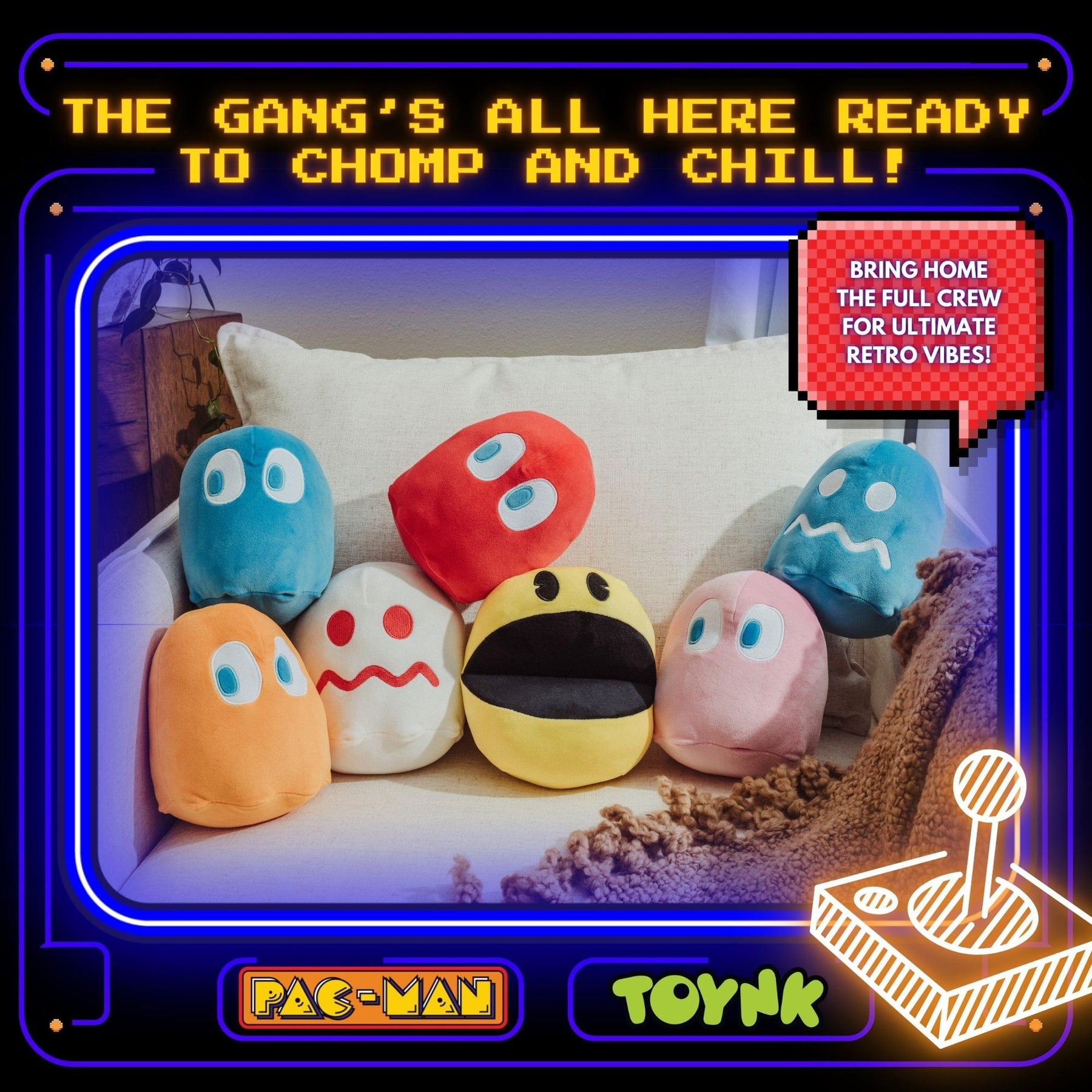 Pac-Man Vulnerable White Ghost 7-Inch Plush