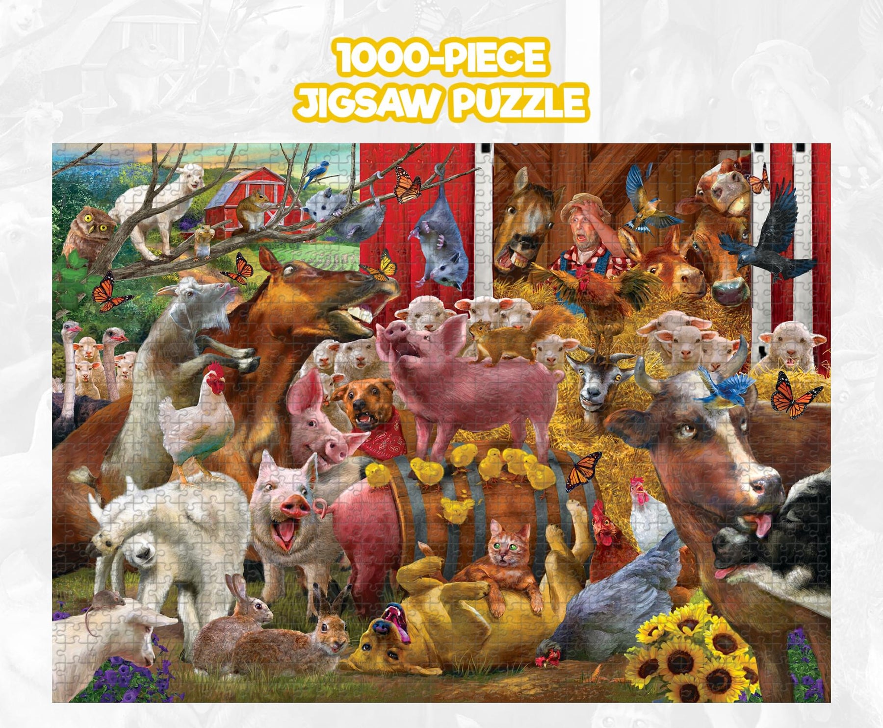 Animal Farm Barnyard 1000 Piece Jigsaw Puzzle