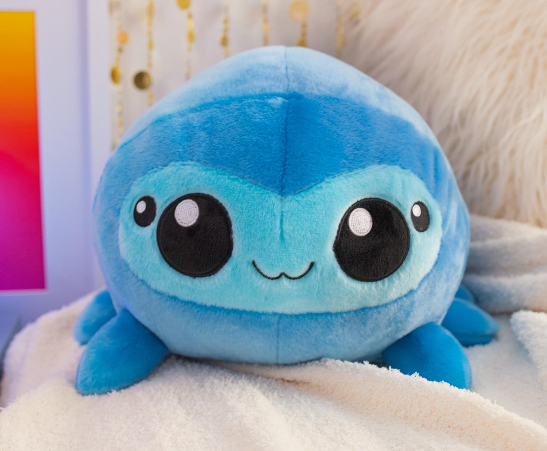 MochiOshis 12-Inch Character Plush Toy Animal Blue Spider | Wahiko Webboshi