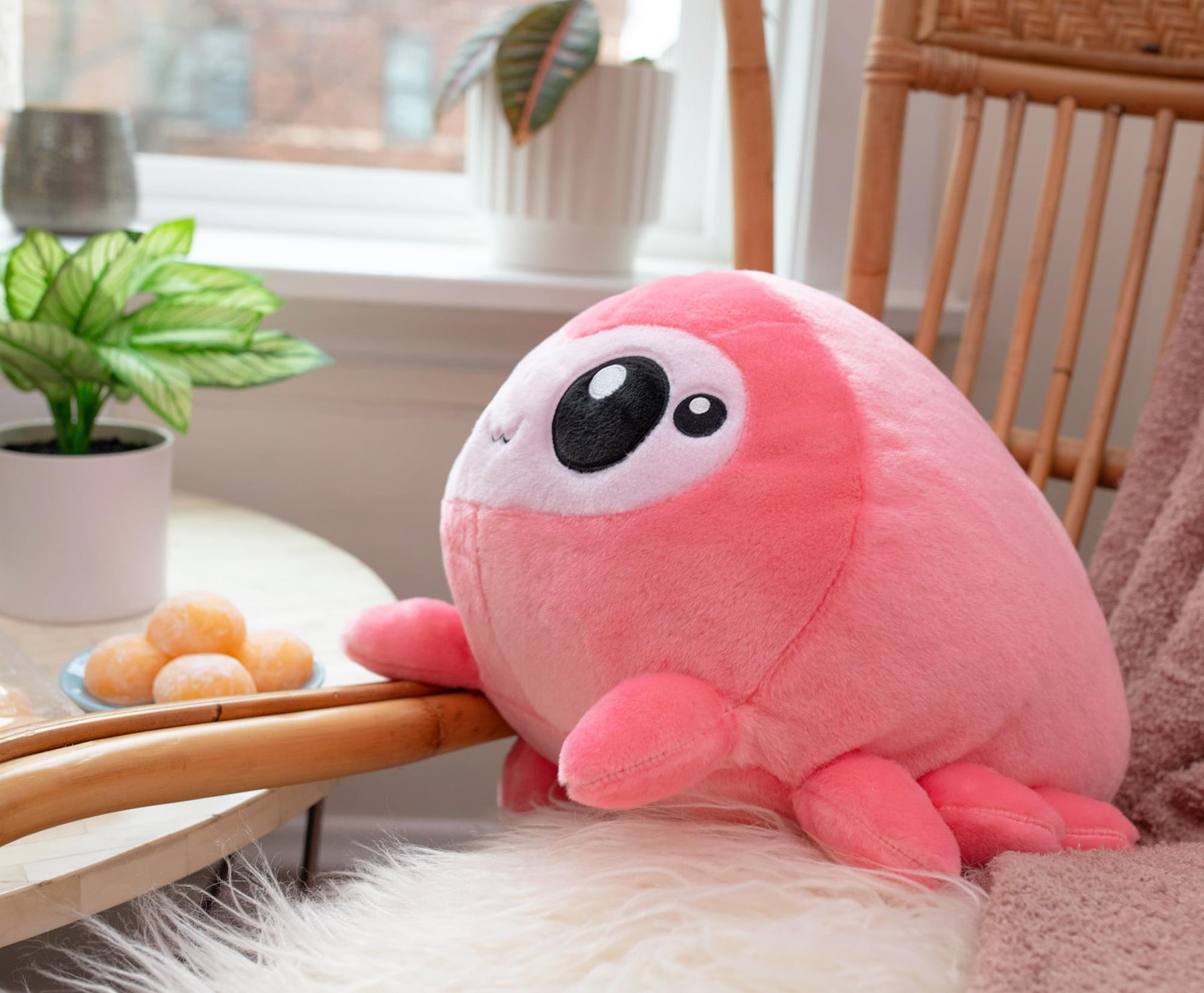 MochiOshis 12-Inch Character Plush Toy Animal Pink Spider | Wakana Webboshi