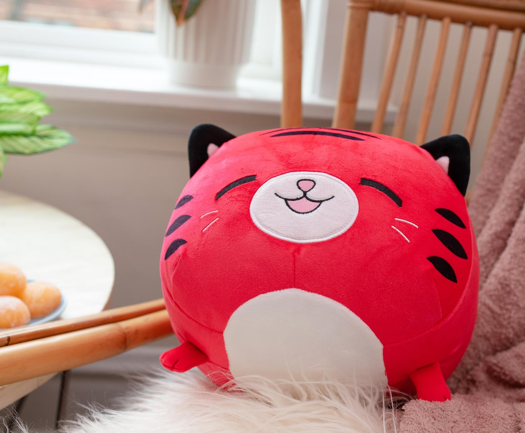 MochiOshis 12-Inch Character Plush Toy Animal Red Tiger | Puyumi Purroshi