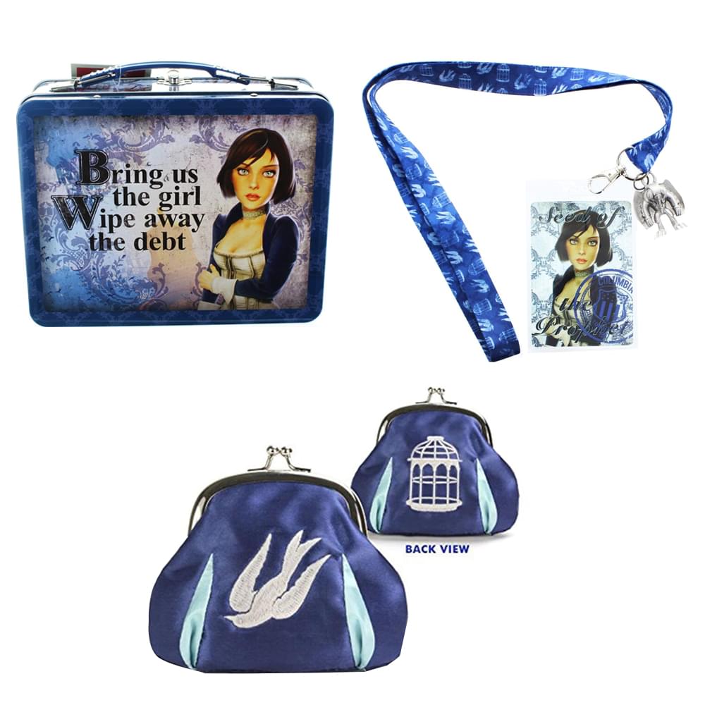 Bioshock Elizabeth Gift Set: Coin Purse, Lunch Box, & Lanyard