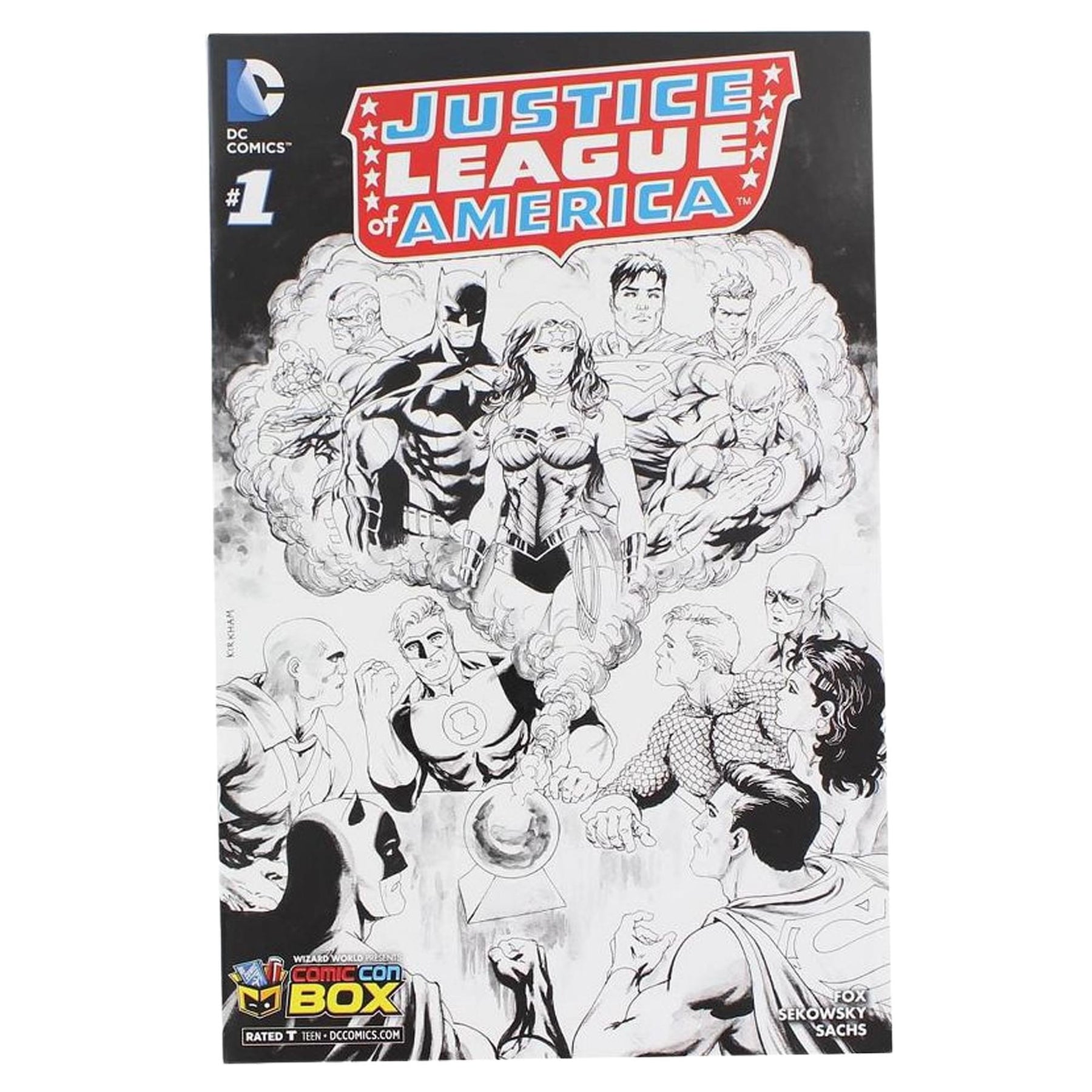 Justice League of America #1 Comic (Comic Con Box B&W Cover)