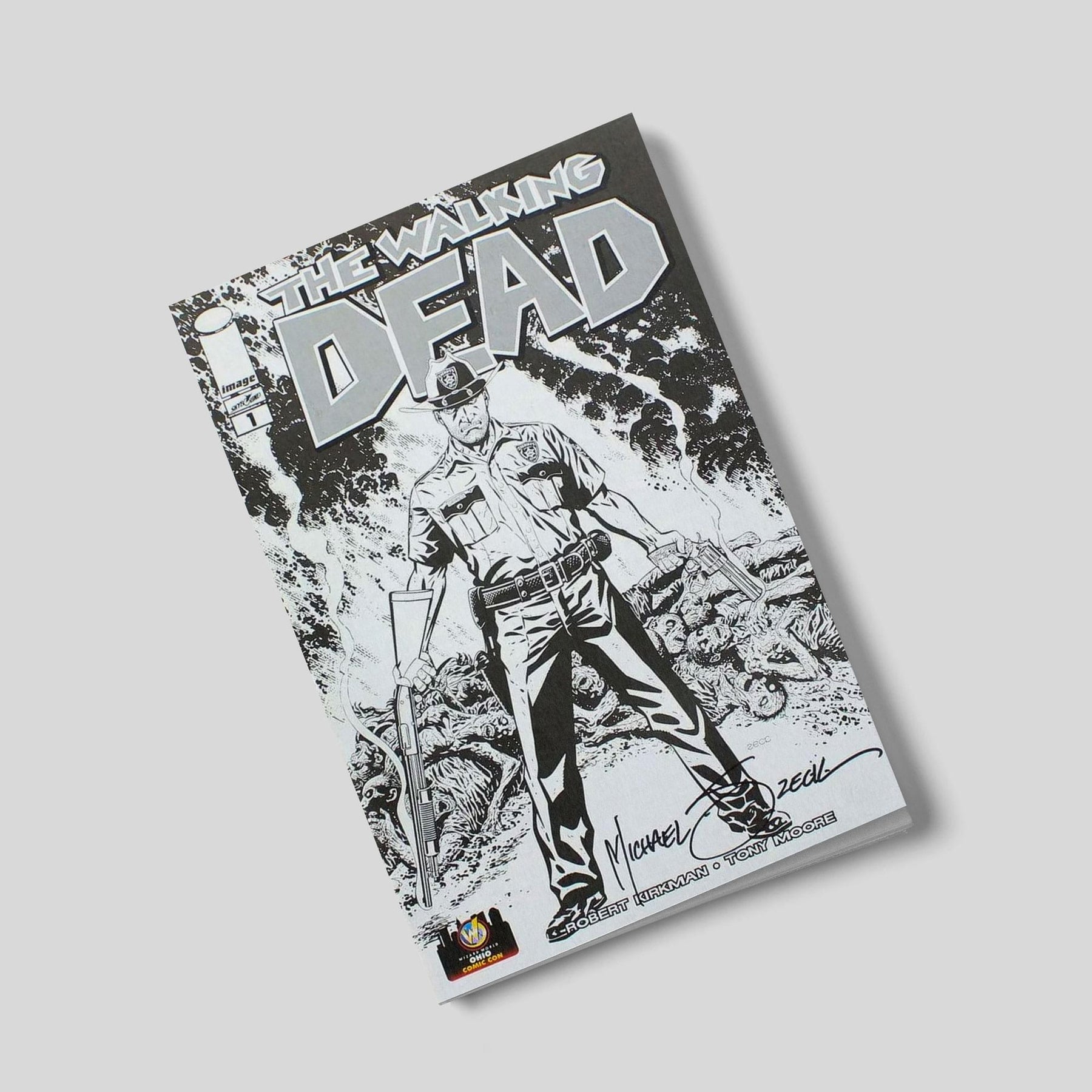 The Walking Dead #1 WW Ohio 2013 Exclusive B&W Cover Signed By Mike Zeck