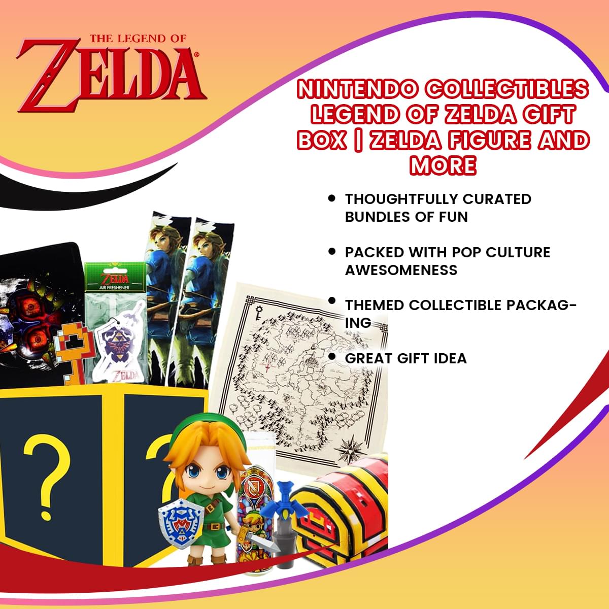 Nintendo Collectibles Legend of Zelda Looksee Gift Box | Zelda Figure and More
