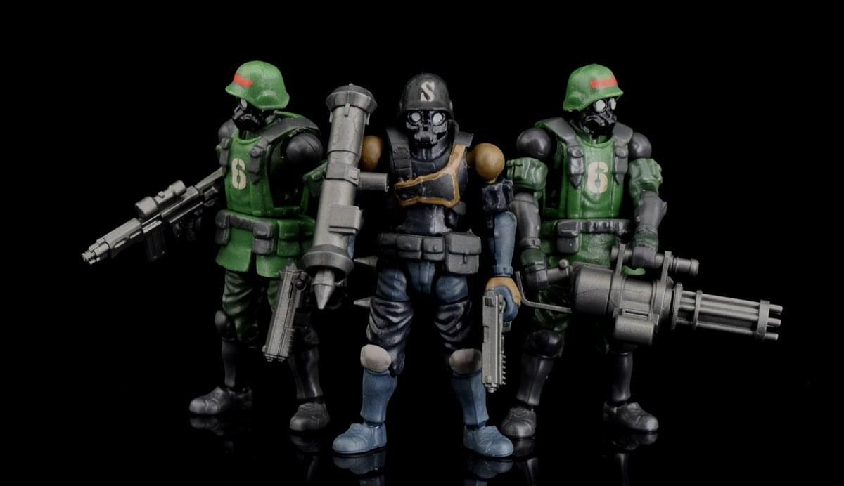 Acid Rain B2Five 1:28 Jungle Soldier Figure 3-Pack