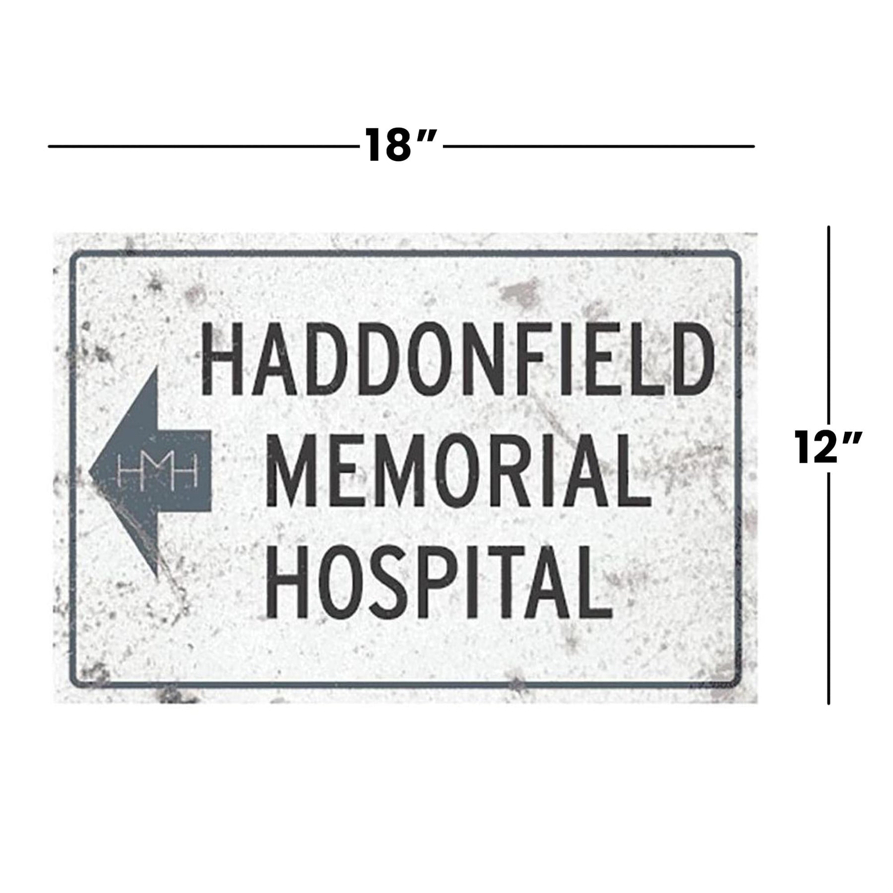 Halloween II Haddonfield Memorial Hospital Metal Sign