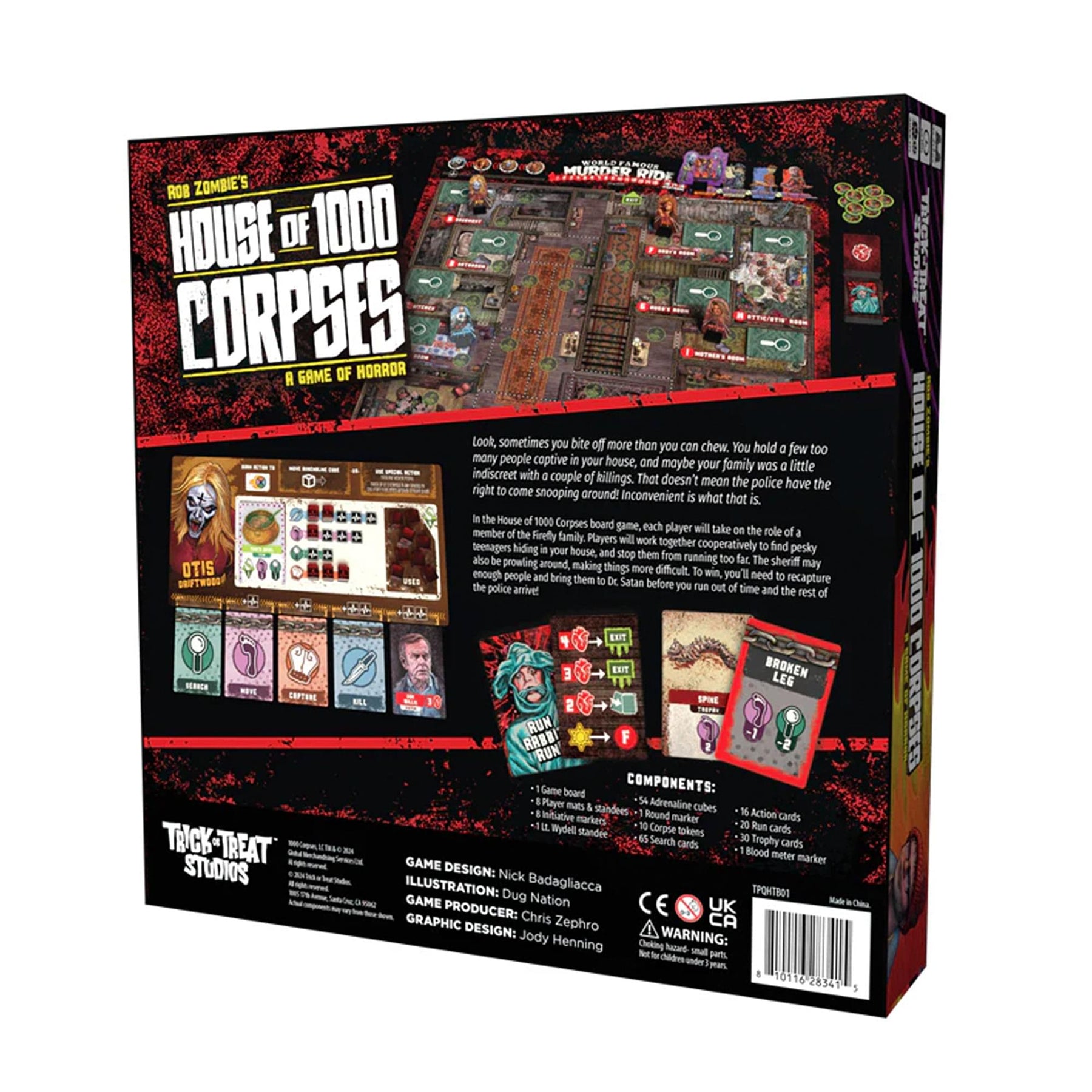 Rob Zombie's House of 1000 Corpses Board Game