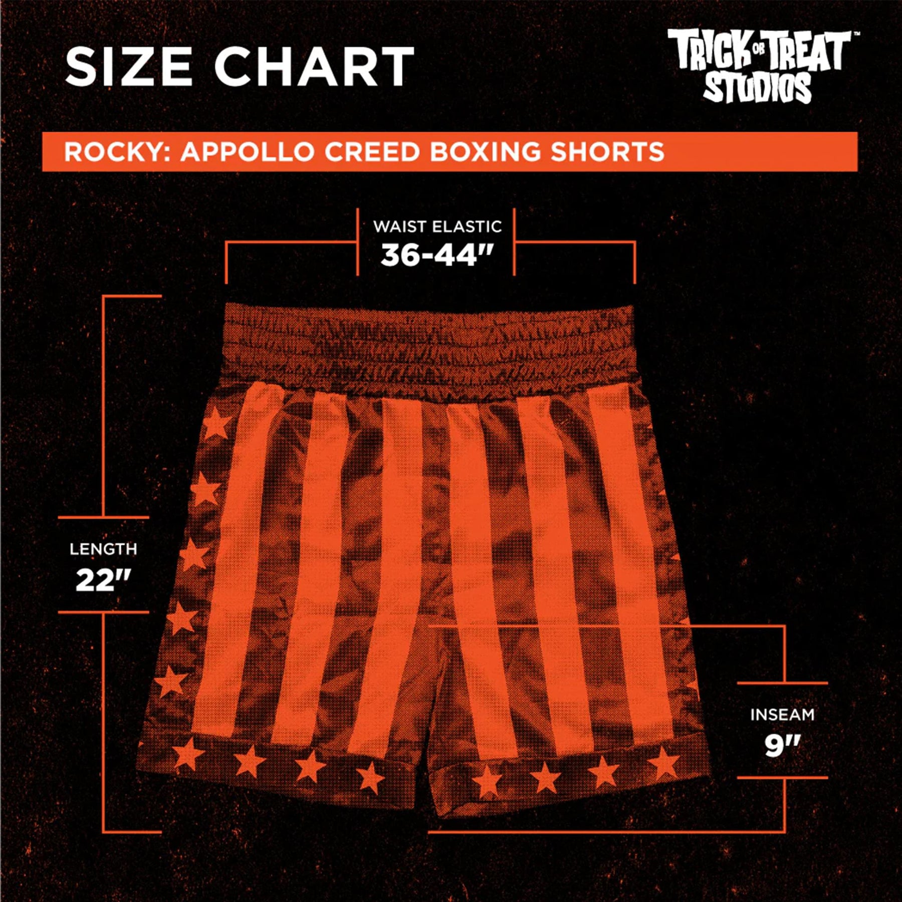 Rocky Adult Costume Apollo Creed Boxing Trunks
