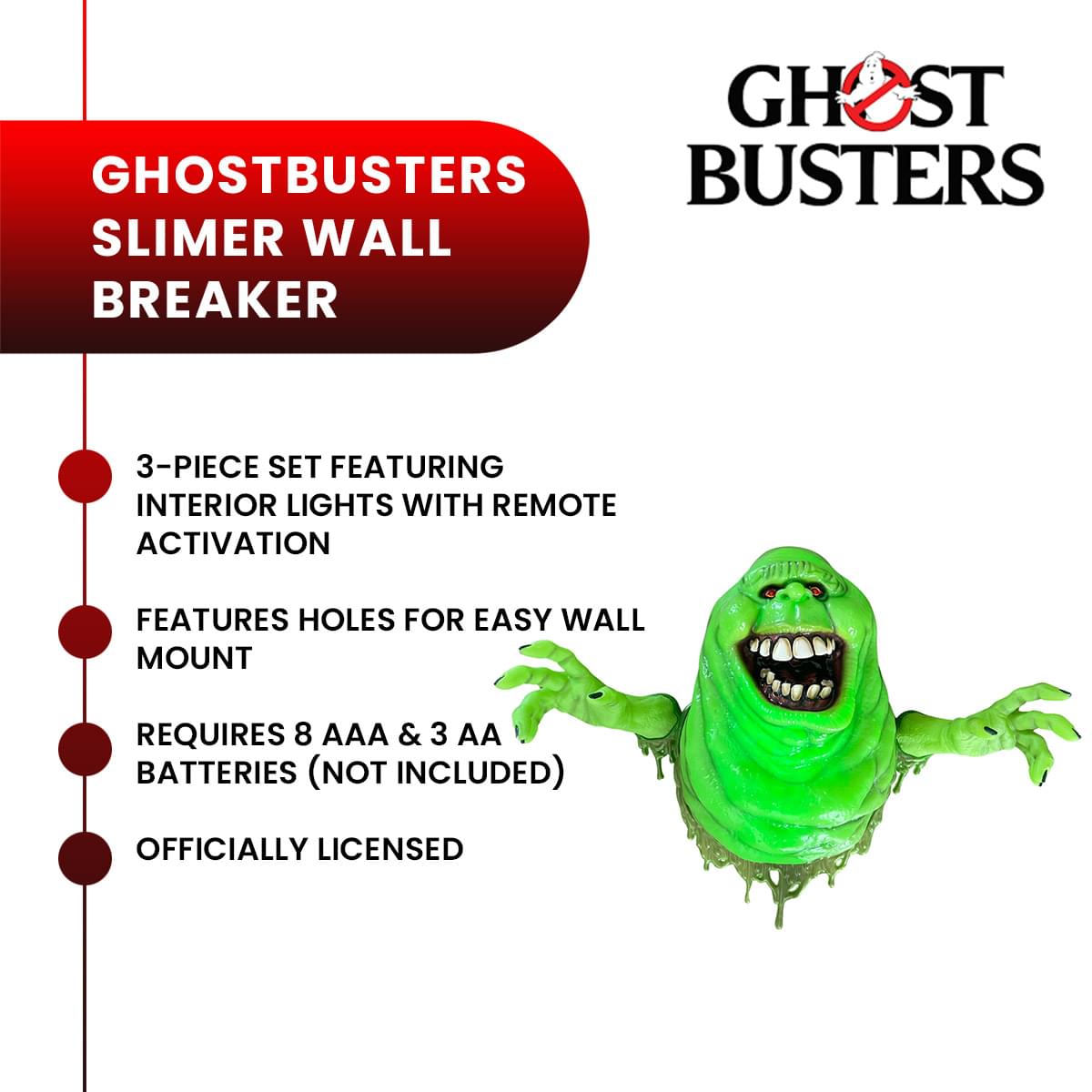 Ghostbusters Slimer Wallbreaker Halloween Decor