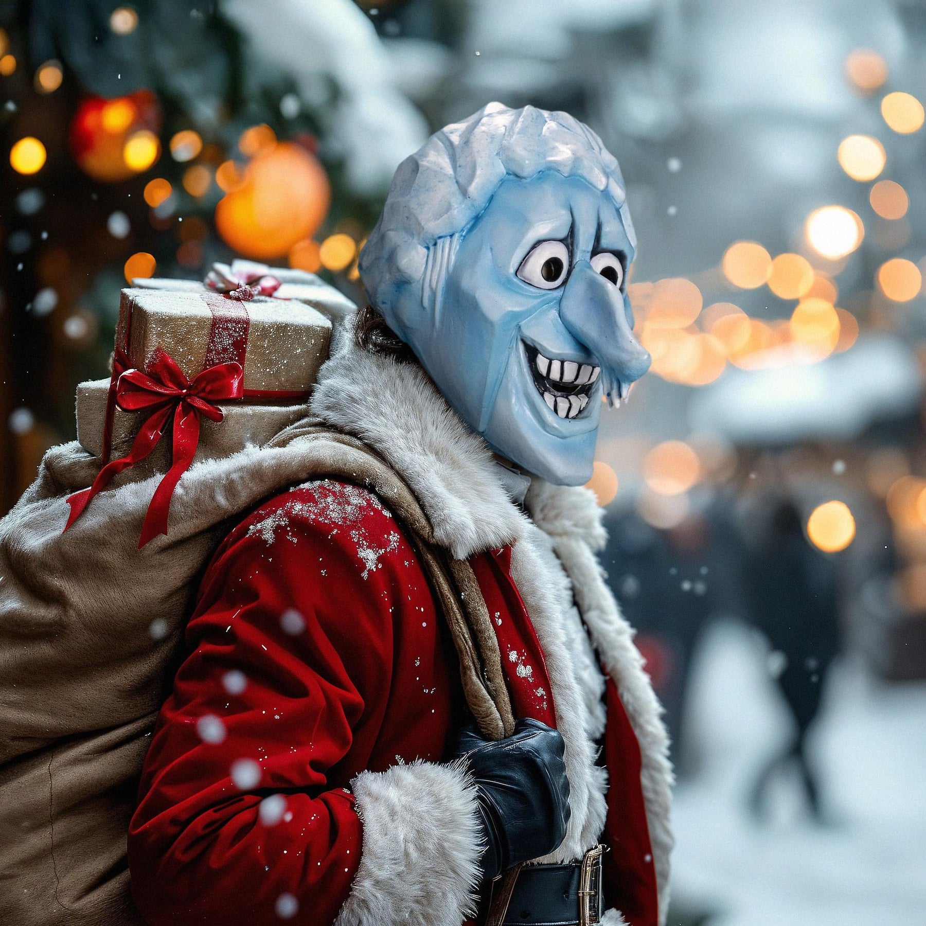 The Year Without a Santa Claus Snow Miser Costume Mask
