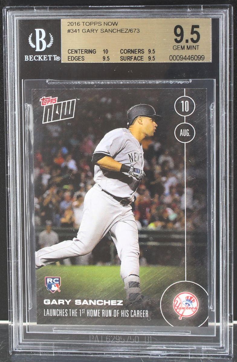 Gary Sanchez New York Yankees 2016 Topps Now Rookie Card #341 BGS 9.5