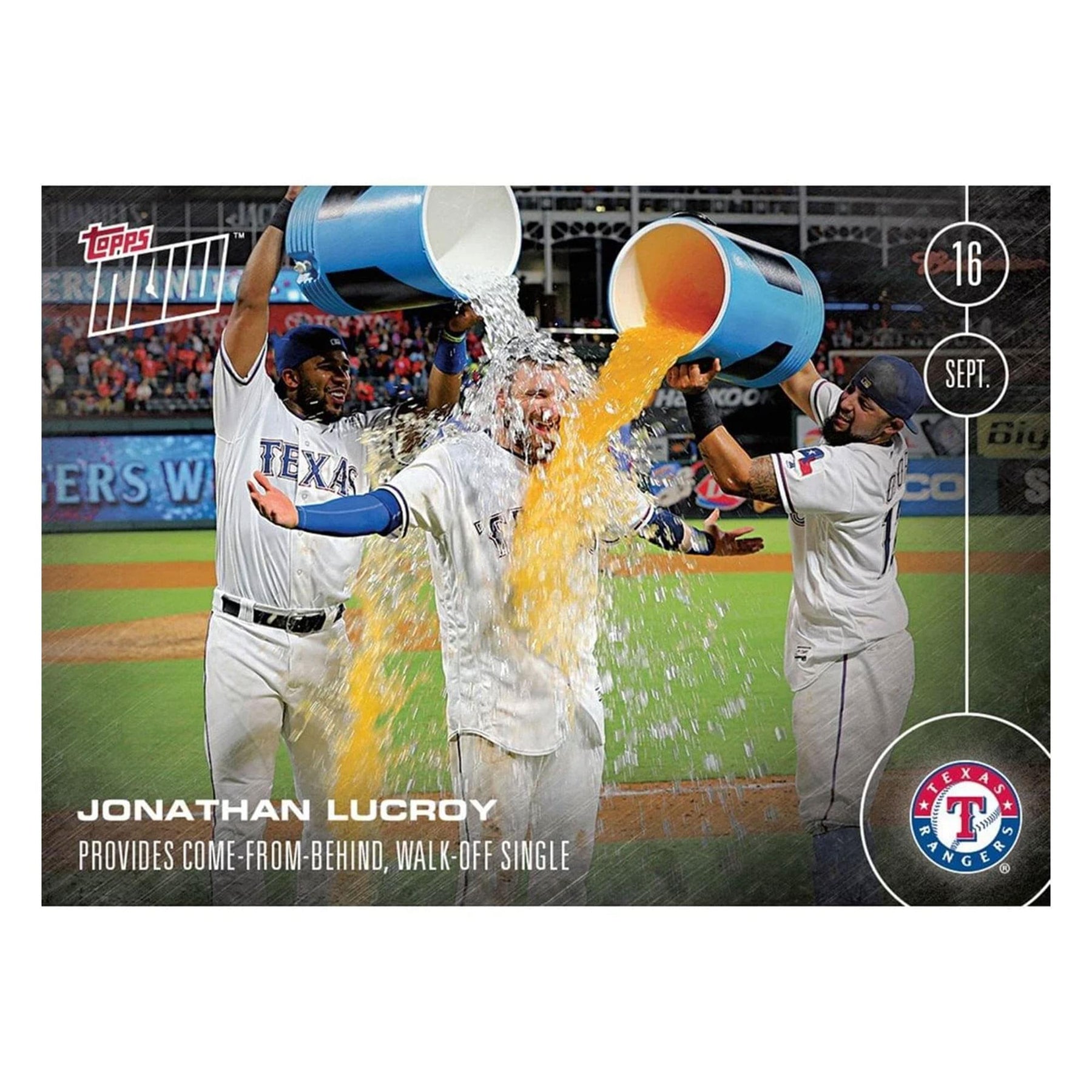 MLB Texas Rangers Jonathan Lucroy #463 Topps NOW Trading Card