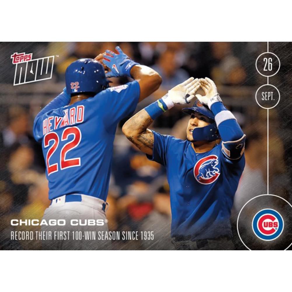 MLB Chicago Cubs Record First 100-Win #508 Topps NOW Trading Card