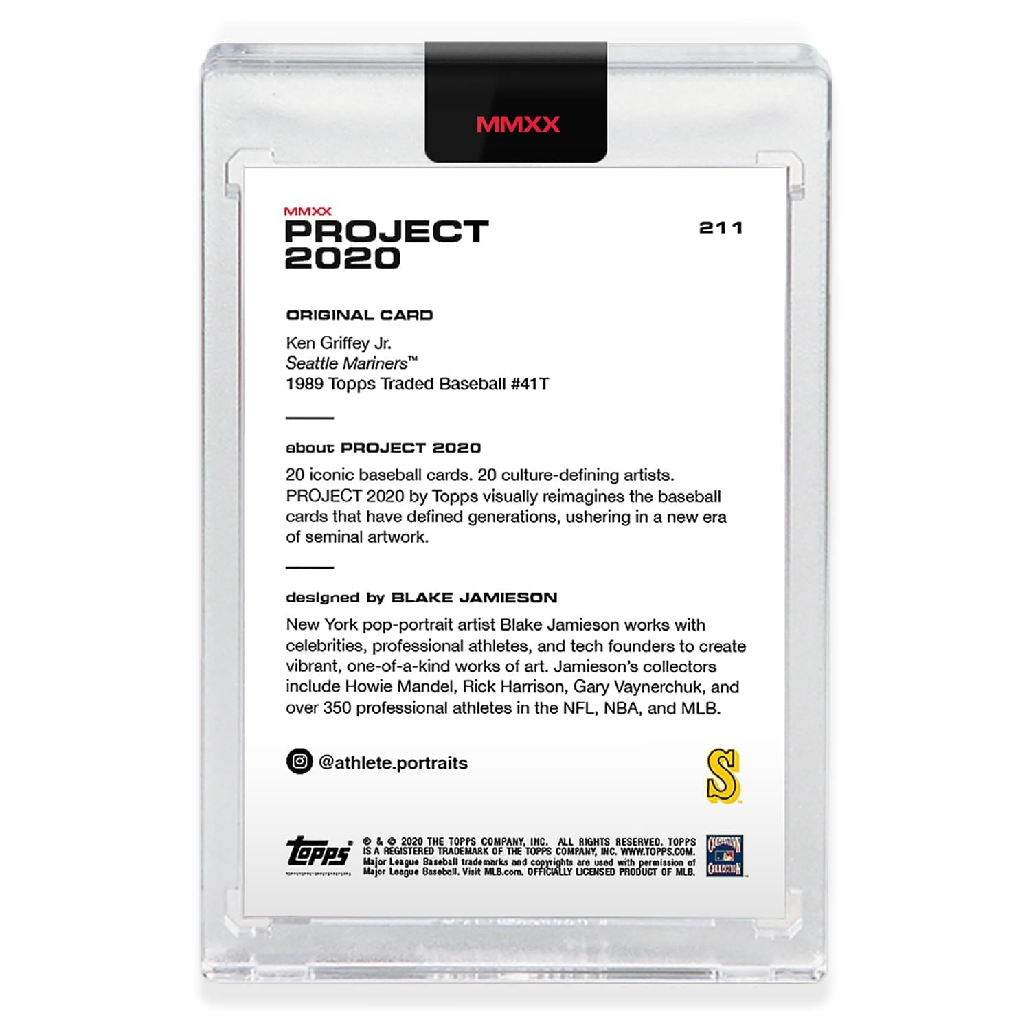 Topps PROJECT 2020 Card 211 - 1989 Ken Griffey Jr. by Blake Jamieson