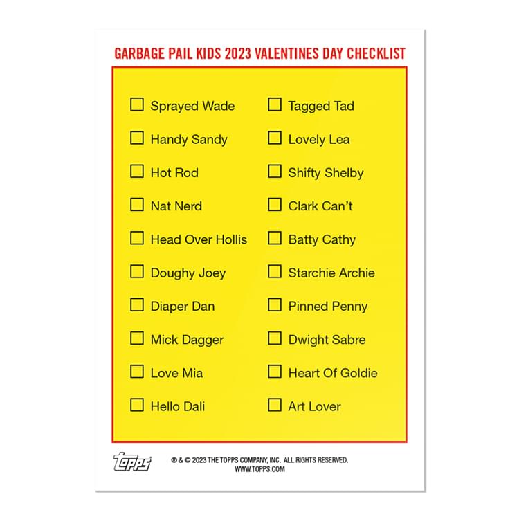 Garbage Pail Kids: Valentines Day is Canceled! 2023 Topps | Pink
