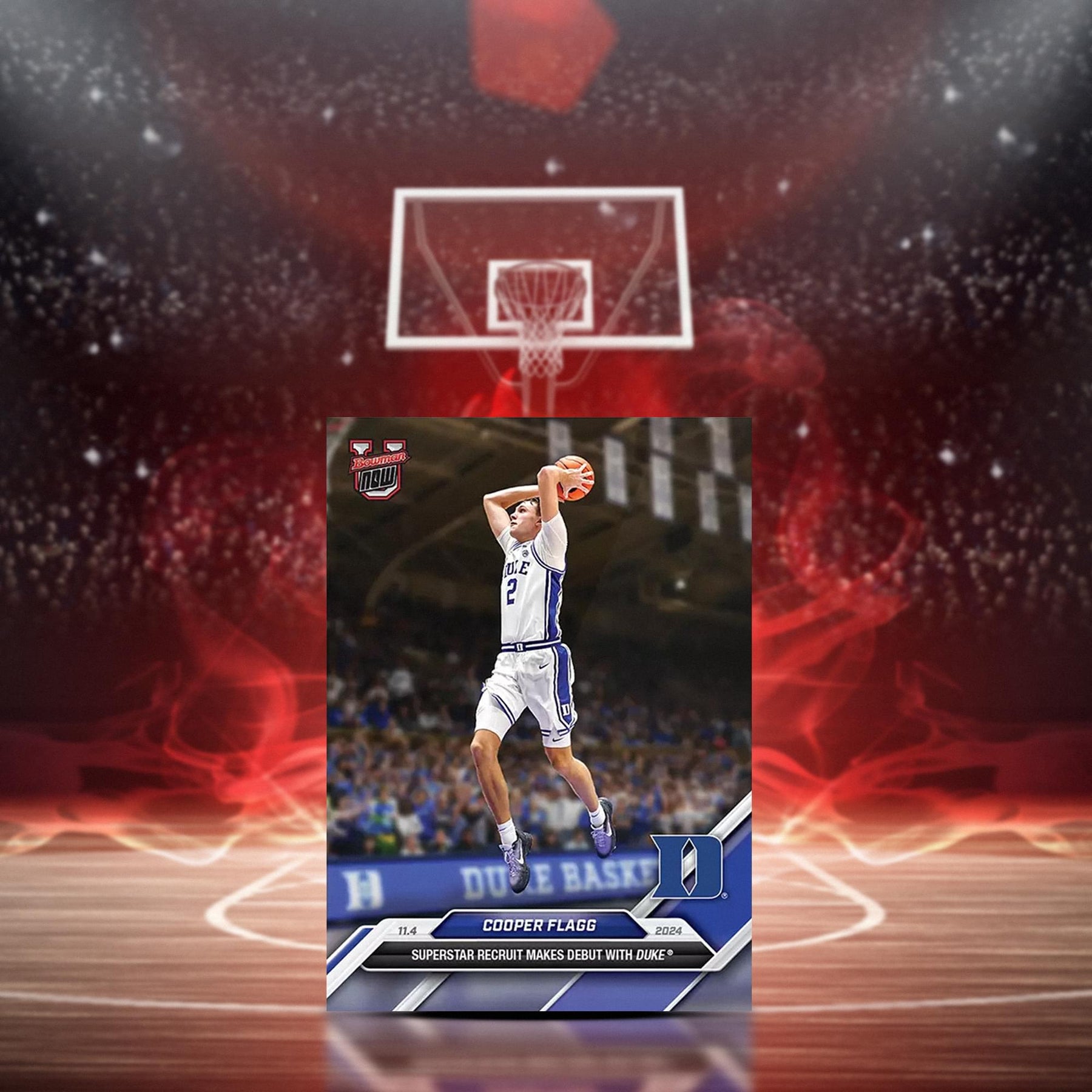 WNBA 2024-25 Bowman U NOW Cooper Flagg Basketball Card
