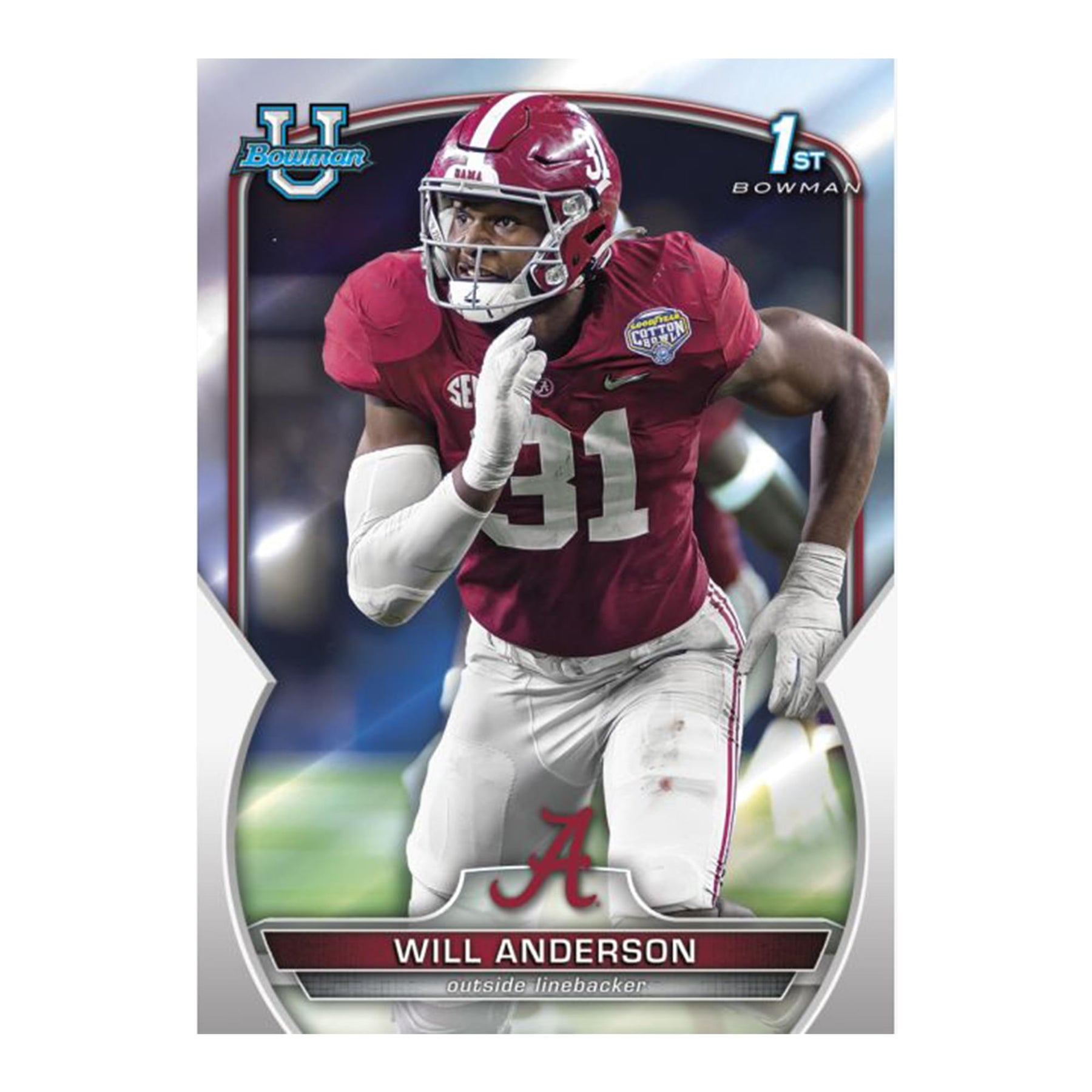 Bowman Chrome University Football 2022 Value Box | 7 Packs Per Box