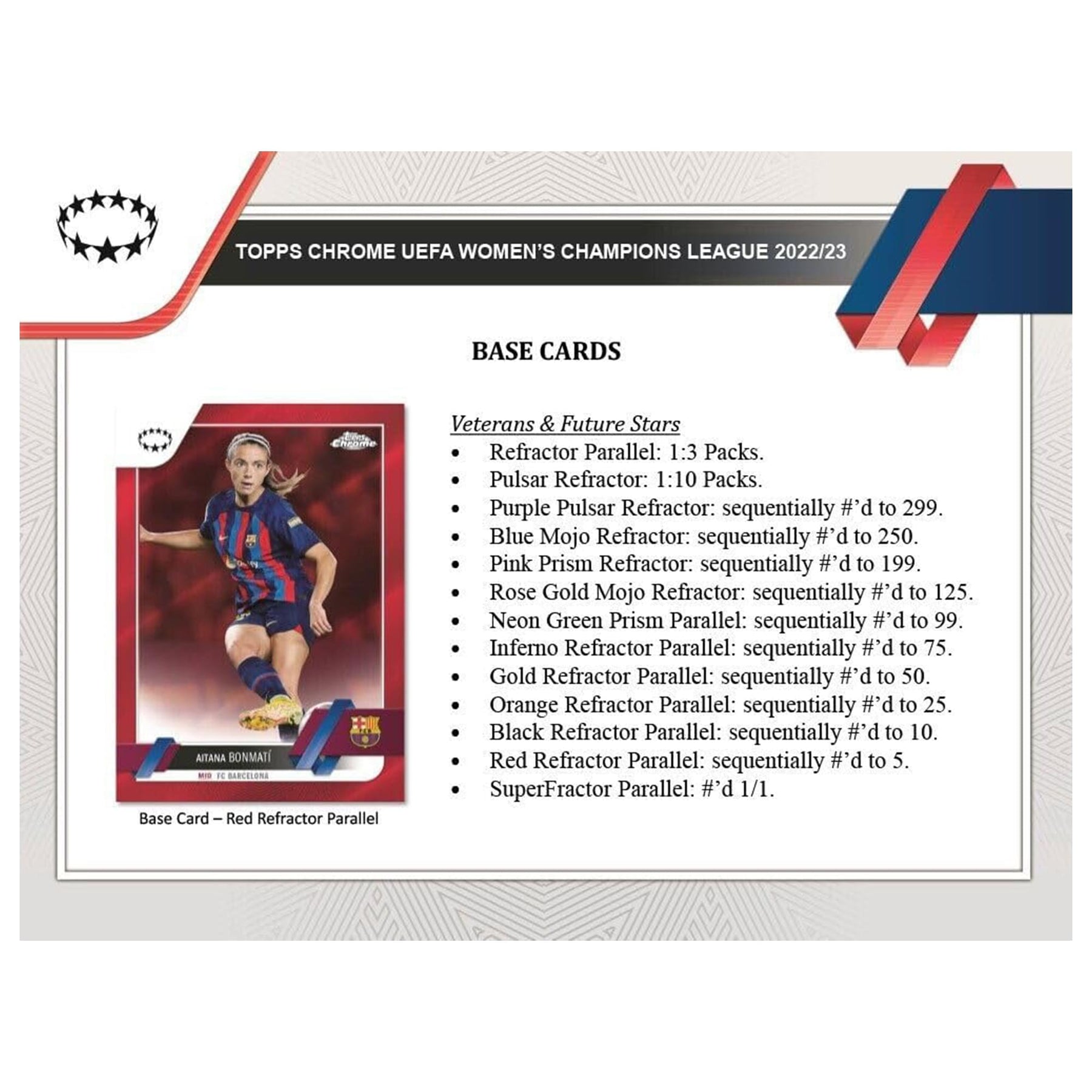 2022-23 Topps Chrome UEFA Women’s Champions League Value Box | 8 Packs