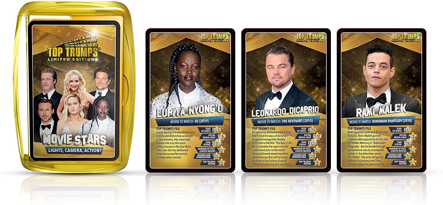 Movie Stars Top Trumps Card Game