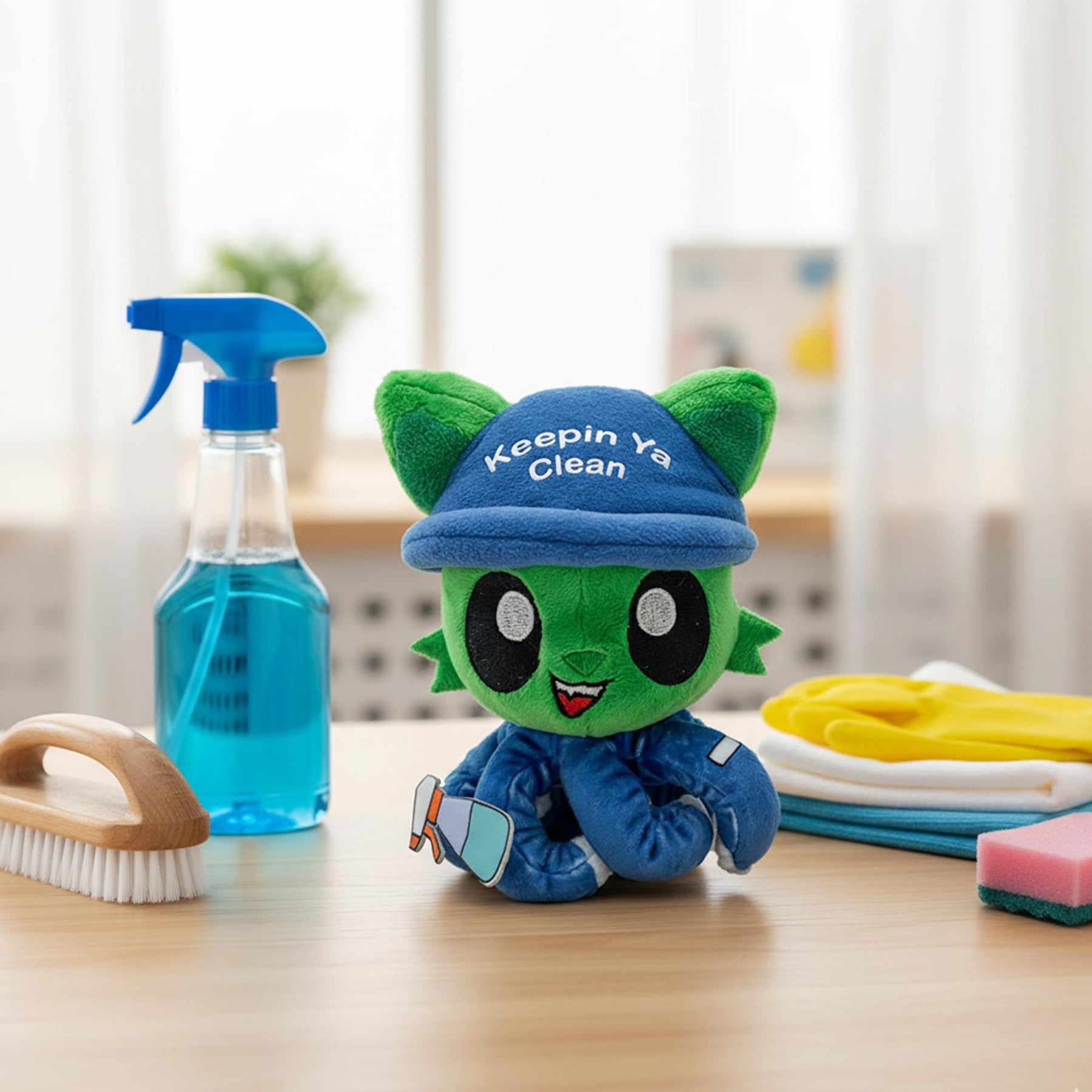 Tentacle Kitty First Responders & Essentials Little Ones Plush | Cleaner Kitty