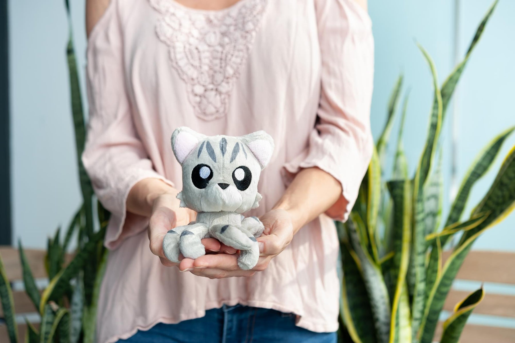 Tentacle Kitty Little Ones 4 Inch Plush | Grey Tabby