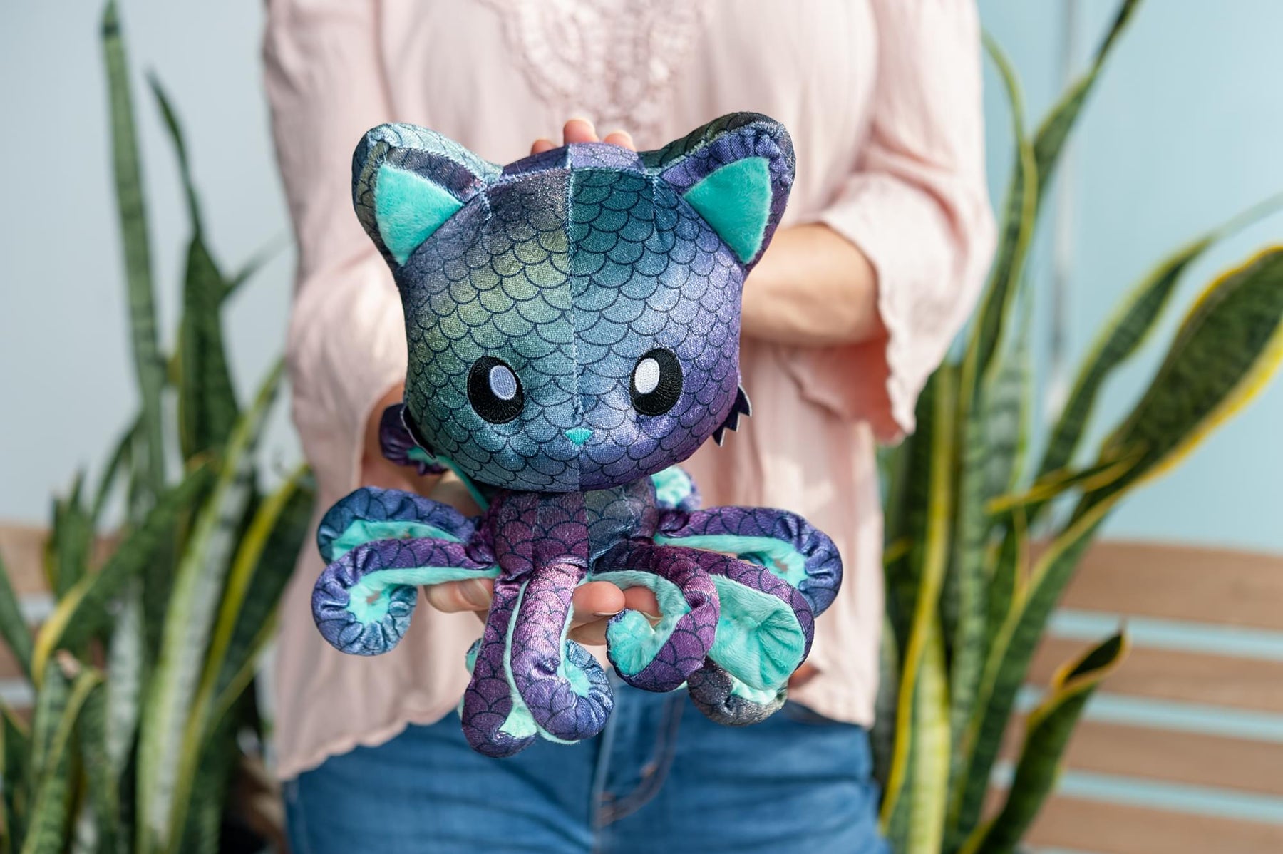 Tentacle Kitty 8 Inch Plush Animal | Deep Sea Kitty